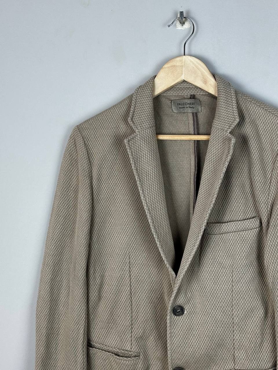 Designer Falconeri Luxury Casual Cotton Beige Blazer Jacket Size US M / EU 48-50 / 2 - 3 Thumbnail