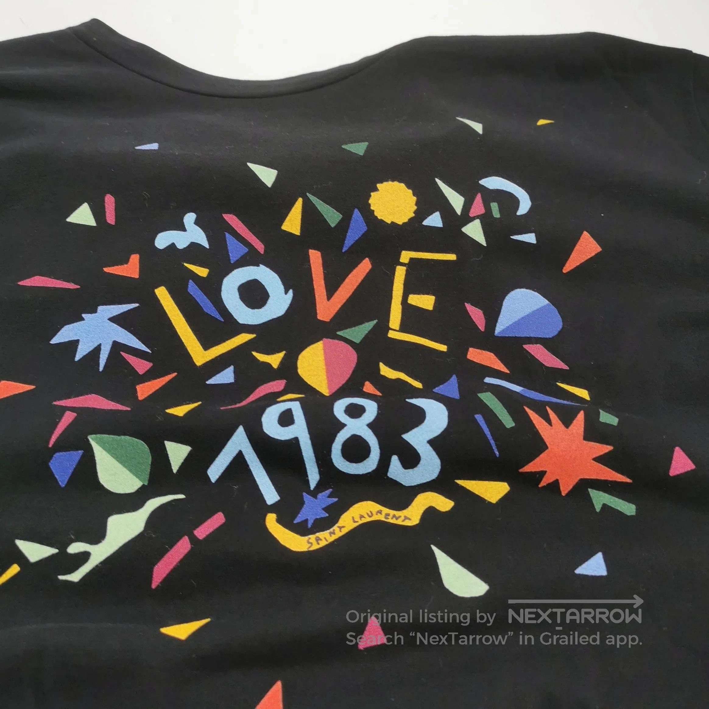 Saint Laurent Paris Saint Laurent XS Cotton Colorblock Graphic T. Size XS / US 0-2 / IT 36-38 - 1 Thumbnail