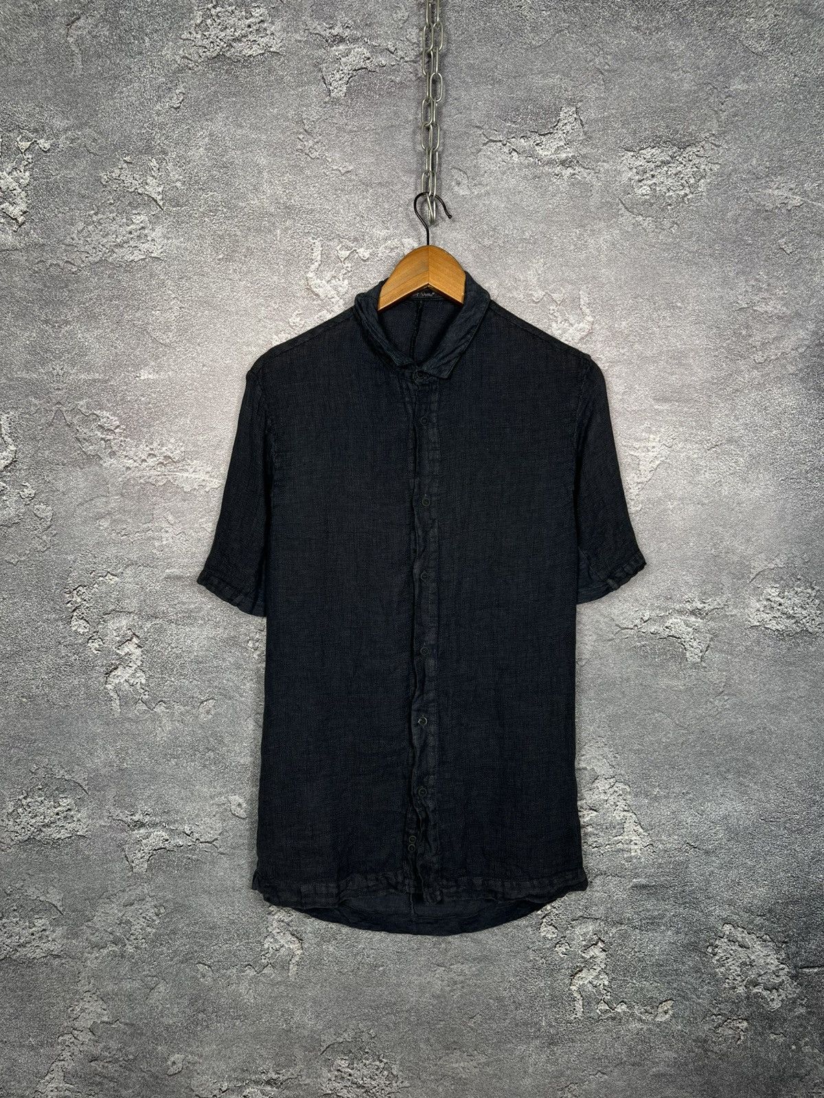 Vintage Transit Uomo Linen Avant Garde Shirt Button Up
