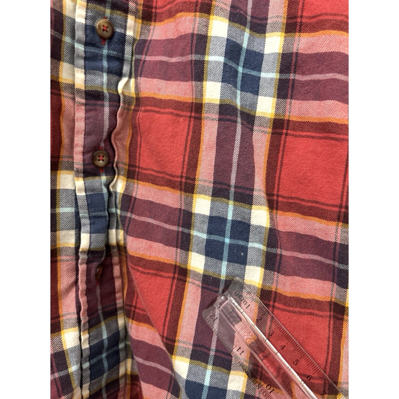 Brooks Brothers Brooks Brothers Original Polo Shirt Mens XL Red Herringbone Flannel Regular Fit Button-Up Size US XL / EU 56 / 4 - 7 Thumbnail