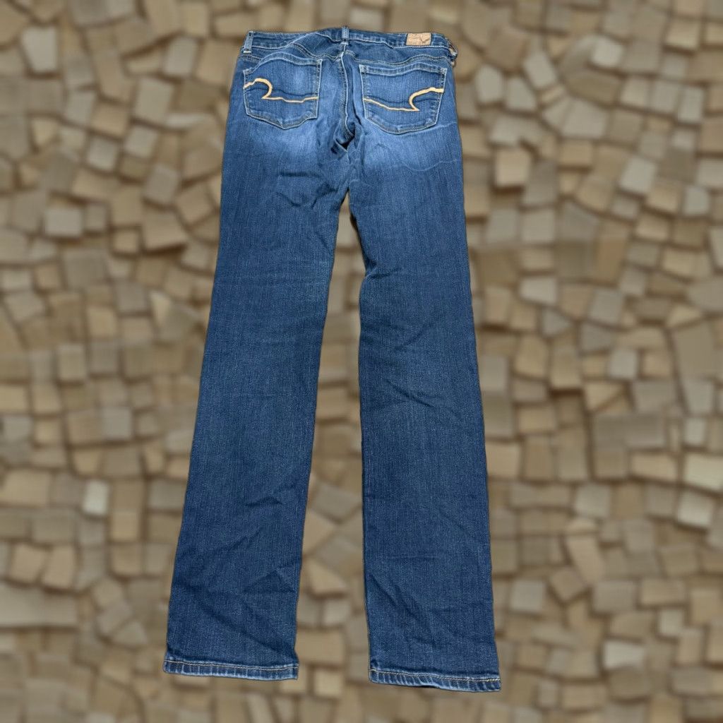 American Eagle Outfitters VINTAGE? American Eagle Outfitters Jeans Womens 4 Blue Denim Mid Rise Skinny 5-Pocket 90s Theme Womens Jeans Size 27" / US 4 / IT 40 - 1 Thumbnail