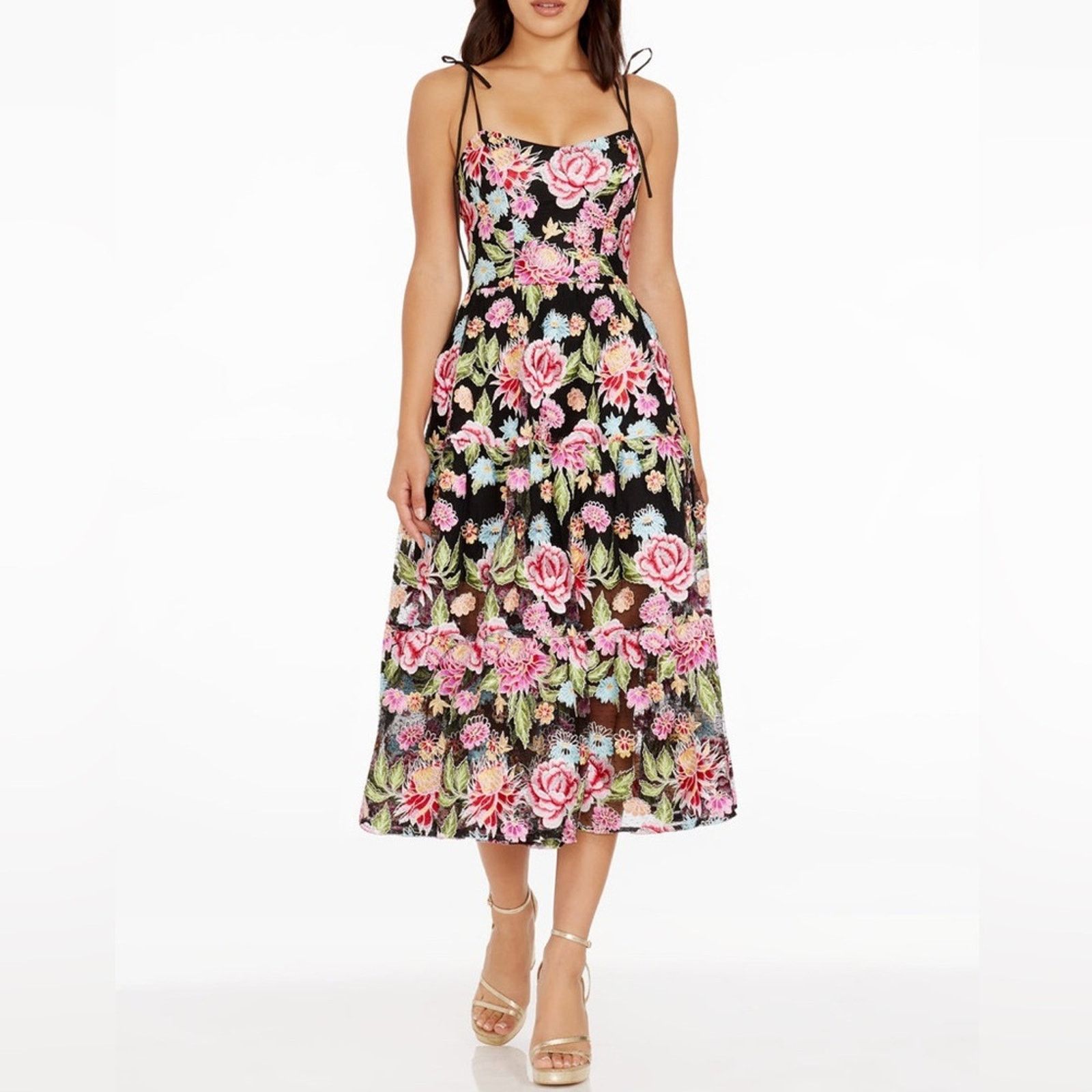 Dress the Population Dress the Population Dream Midi Dress in Pink Rose size XS Size XS / US 0-2 / IT 36-38 - 2 Thumbnail