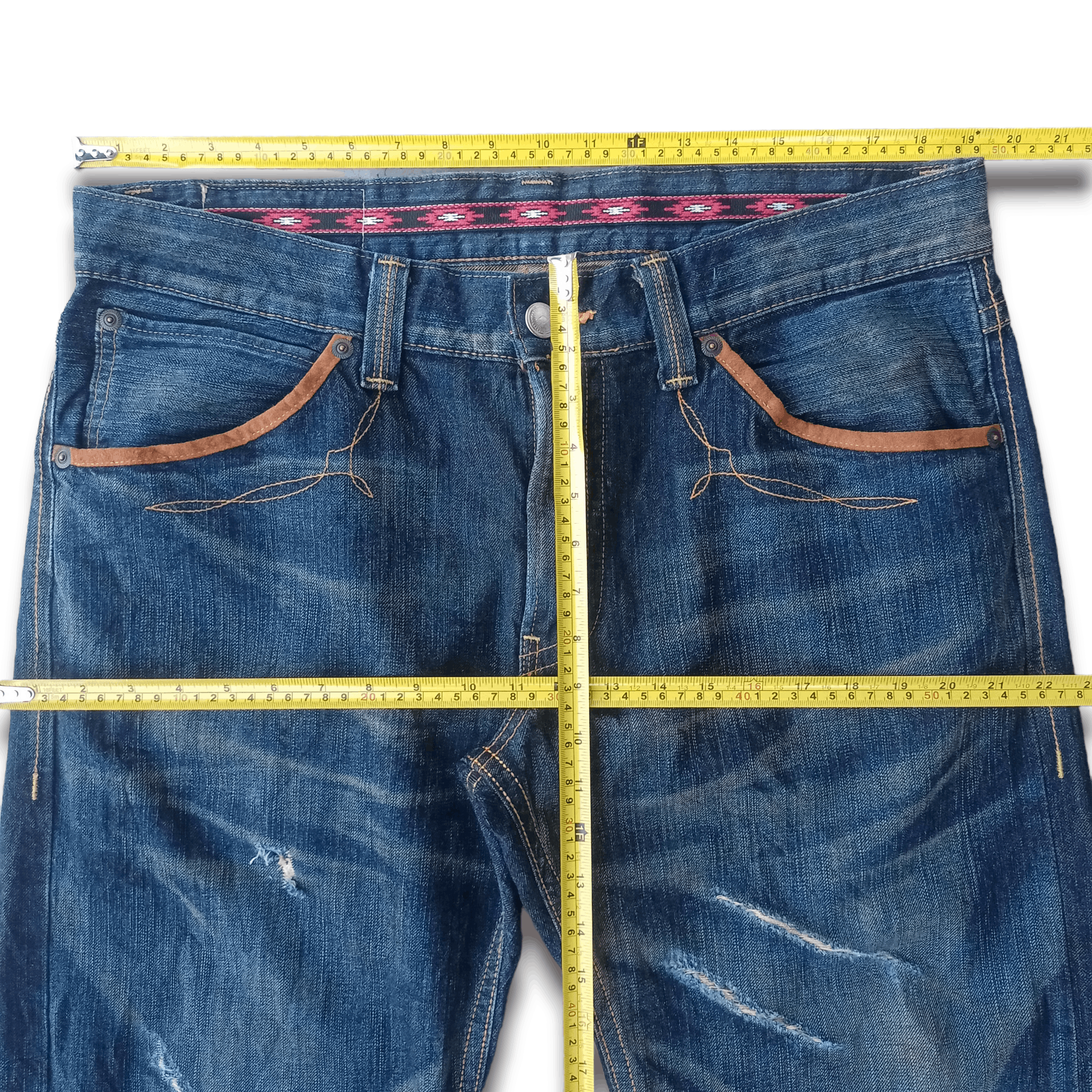 Edwin × Japanese Brand Exclusive Vintage Japan Edwin XV Distressed Baggy Jeans Size US 38 / EU 54 - 7 Thumbnail