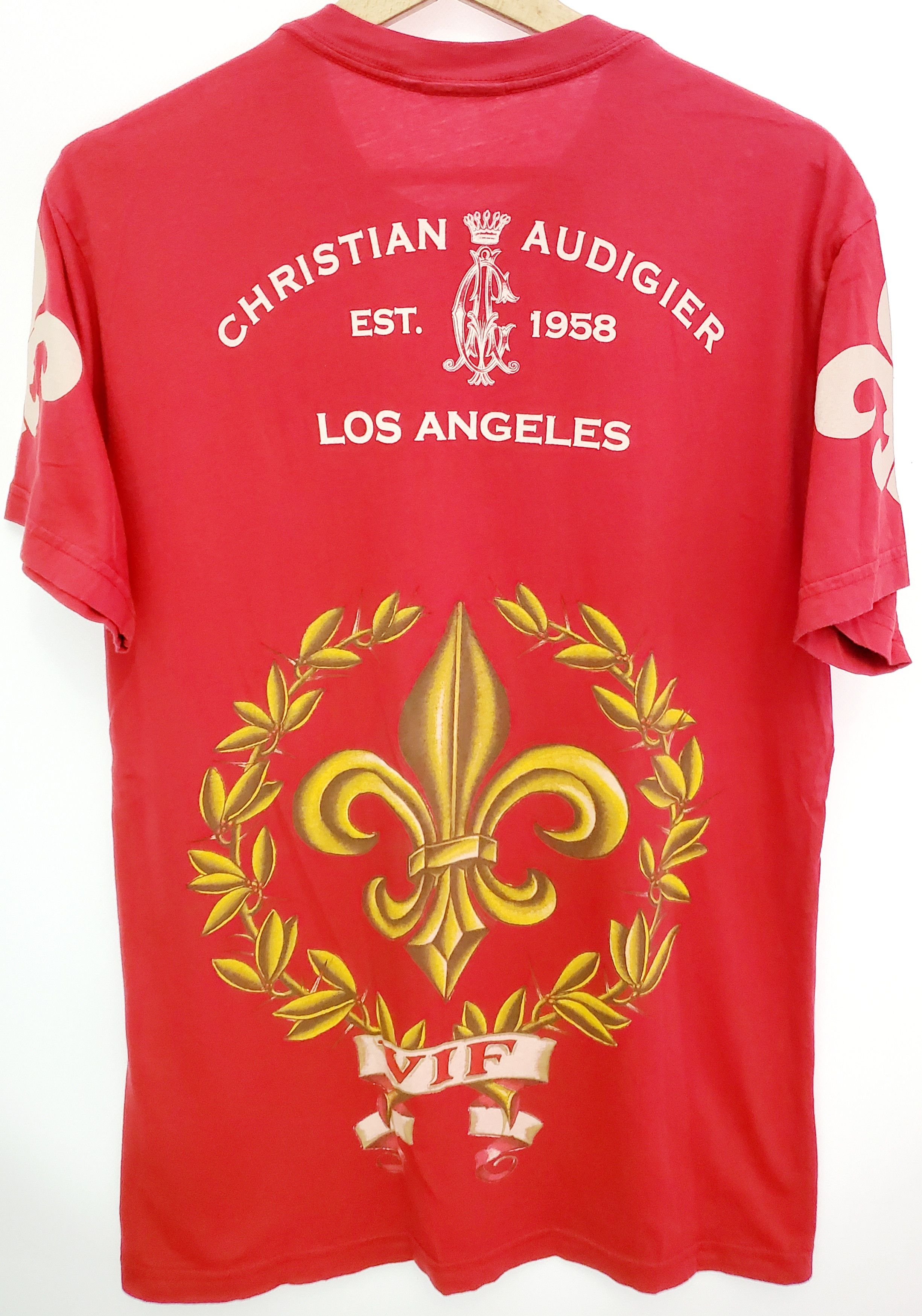 Christian Audigier × Ed Hardy × Vintage Vintage Christian Audigier Fleur-De-Lis AOP Tee shirt M Size US M / EU 48-50 / 2 - 2 Thumbnail