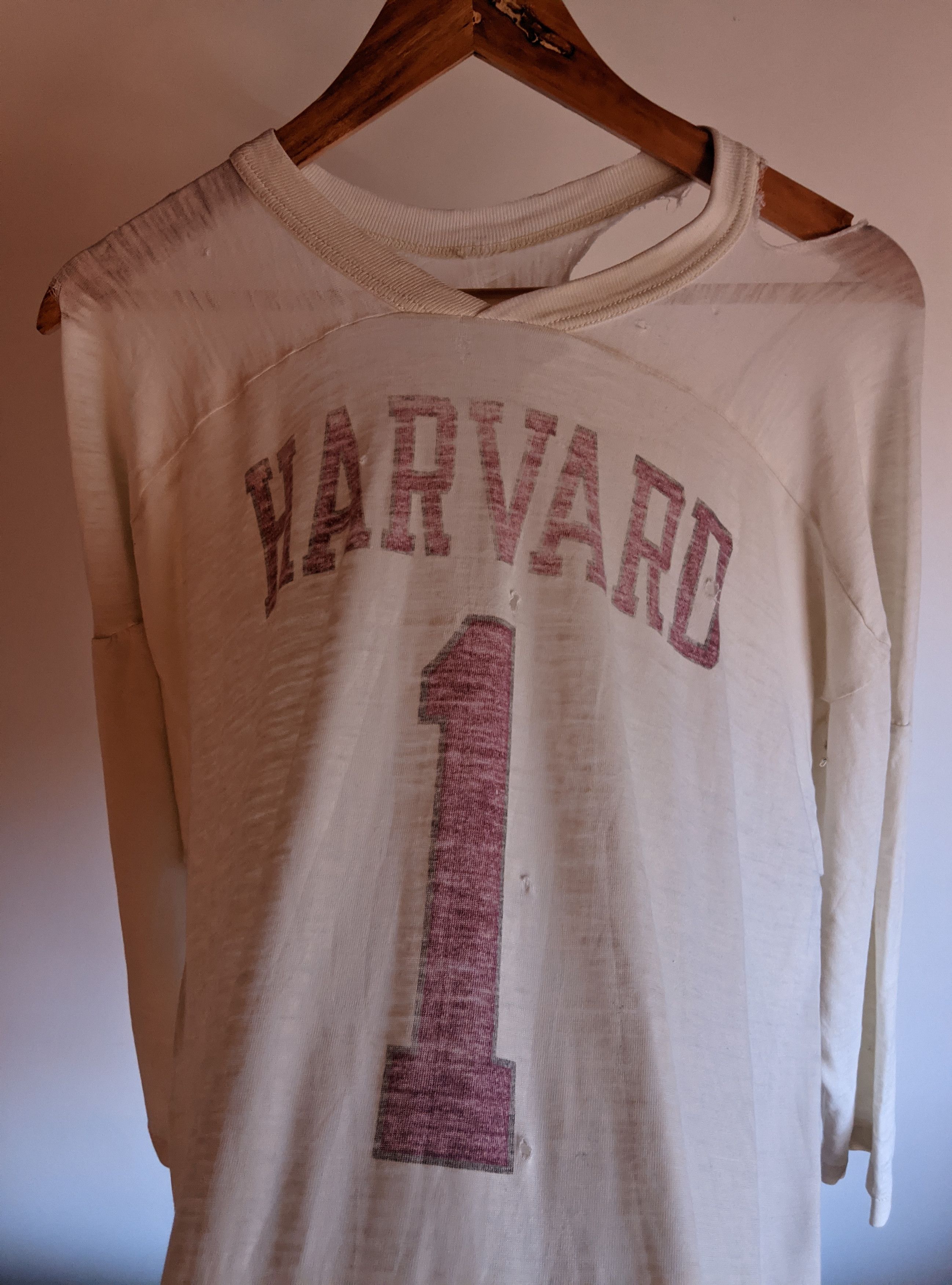 Champion Vintage 80s thrashed distressed Harvard jersey fade erd Size US XL / EU 56 / 4 - 3 Thumbnail