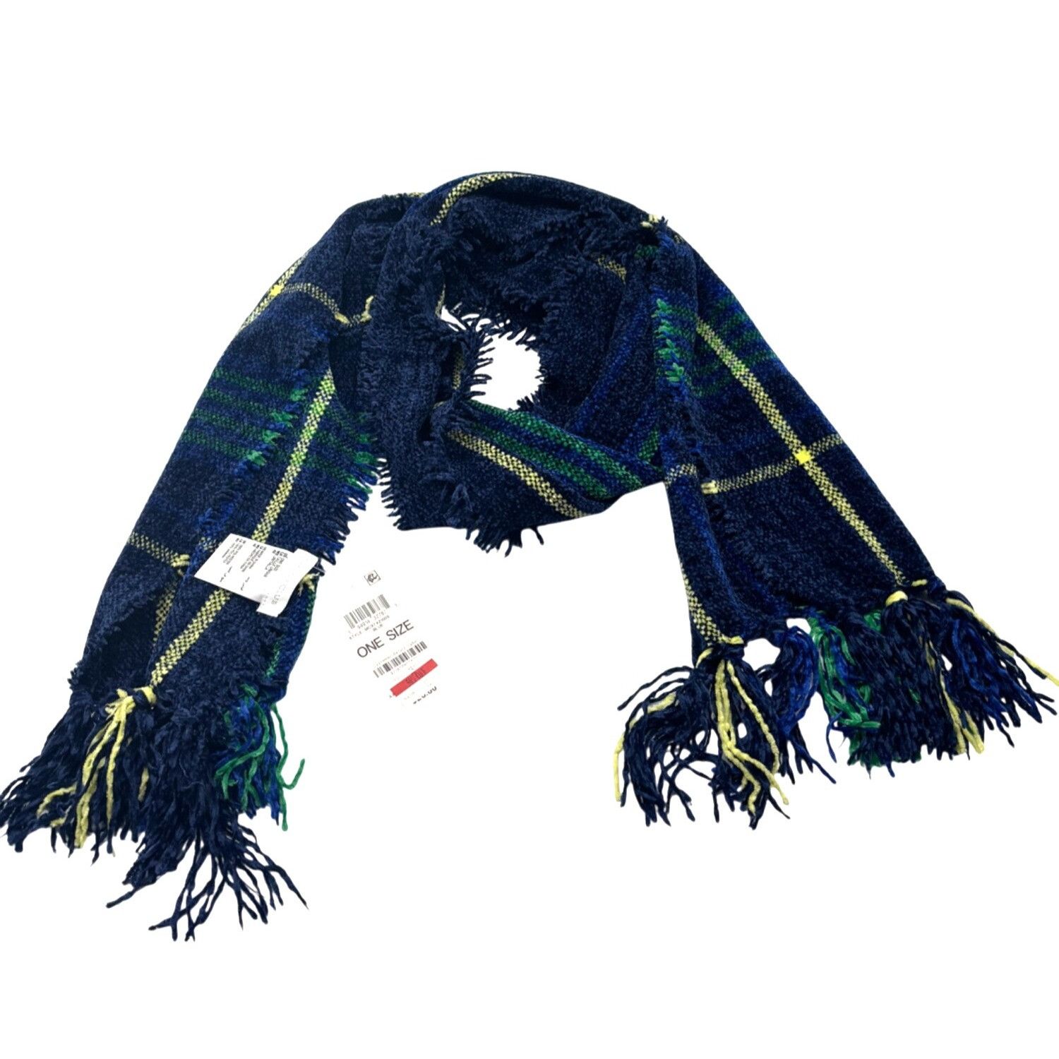 Charter Club Charter Club Women's Chenille Square-Plaid Scarf, Blue Size ONE SIZE - 9 Thumbnail