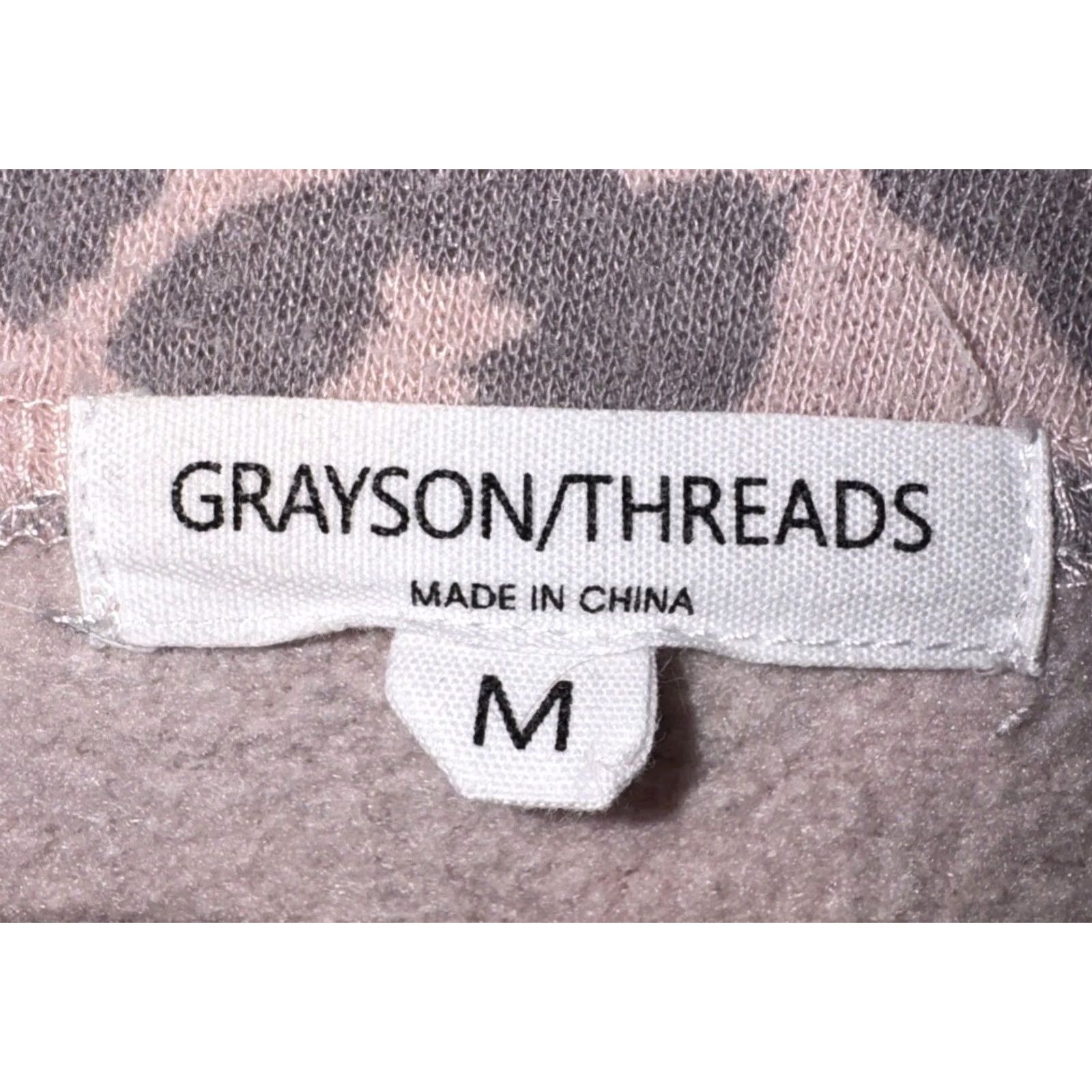 Vintage Grayson Threads Sweatshirt Medium Leopard Print Pink Gray 1/4 Zip Pullover Size M / US 6-8 / IT 42-44 - 2 Thumbnail