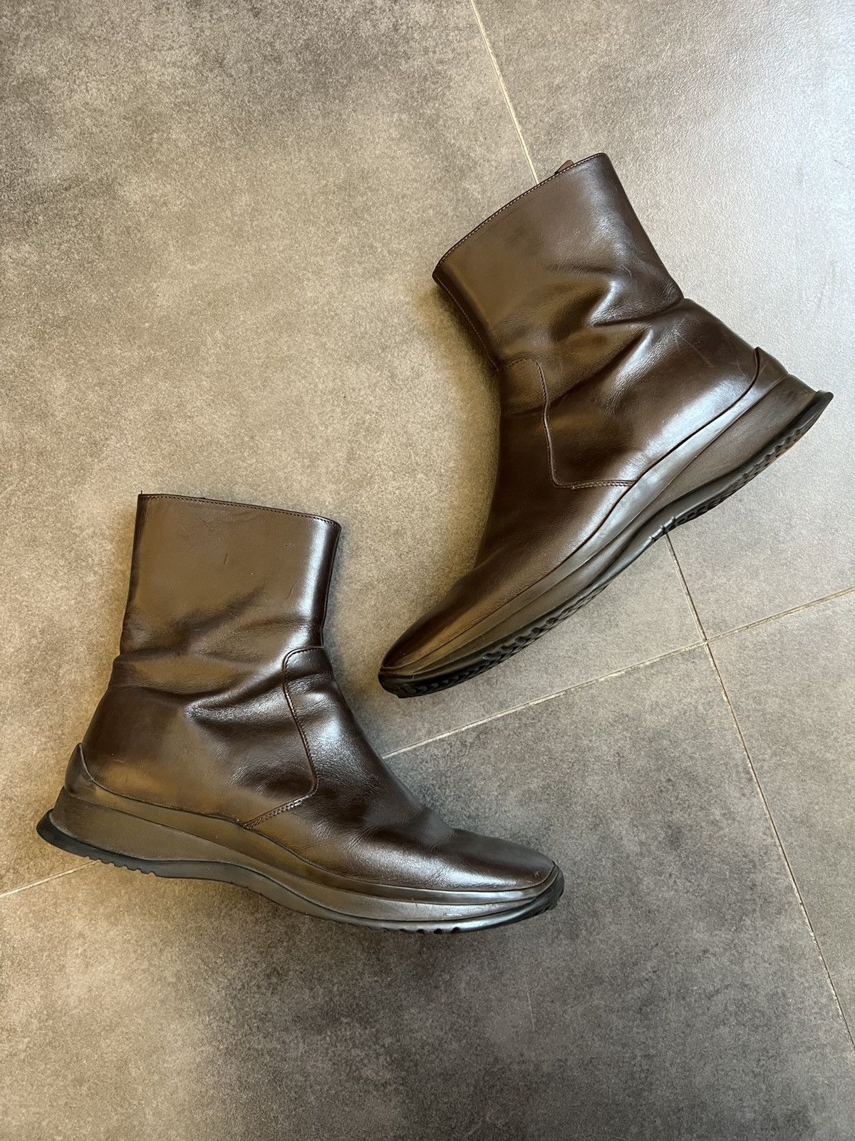 Prada × Vintage Rare Prada vintage 90s red tab Chelsea ankle boots Size US 9 / IT 39 - 1 Thumbnail
