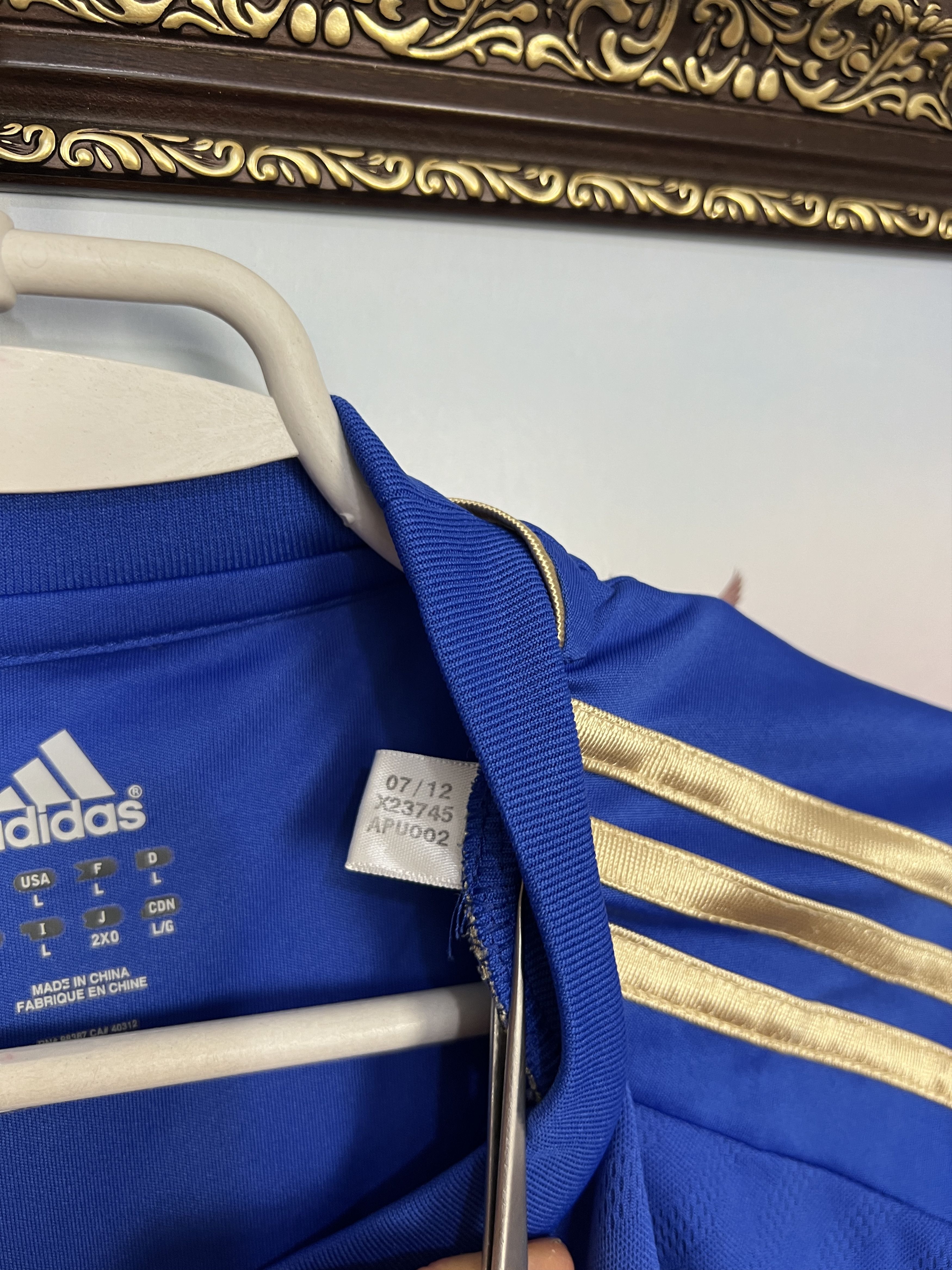 Adidas Chelsea football shirt Soccer #9 Torres Issue Cup Jersey Size US L / EU 52-54 / 3 - 8 Thumbnail