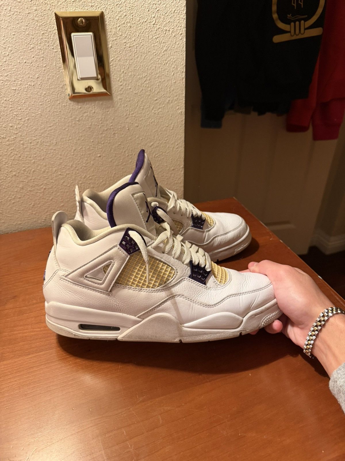 Jordan Brand Jordan 4 Retro Metallic Purple Size US 10.5 / EU 43-44 - 2 Thumbnail