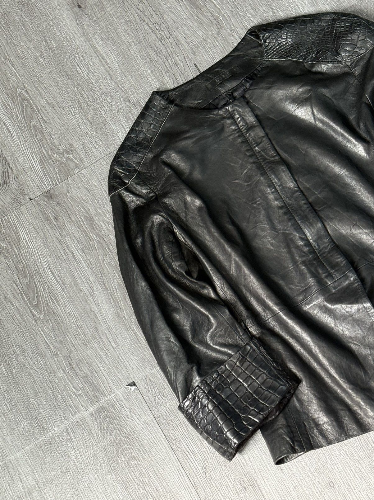 The Row The Row - Leather / Trimmed Aligator Jacket Size M / US 6-8 / IT 42-44 - 5 Thumbnail