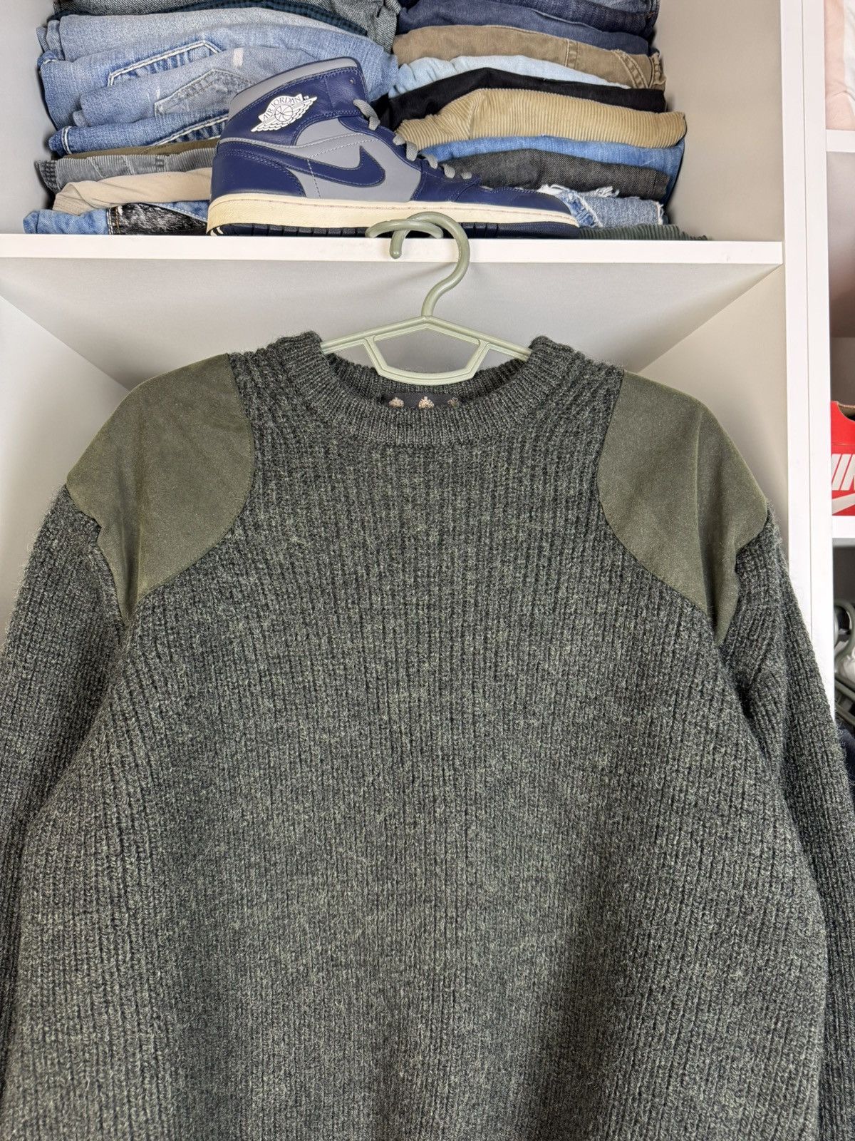 Barbour Barbour Tyne Sports Crew Sweater XL Olive 100% Pure New Wool Size US XL / EU 56 / 4 - 2 Thumbnail
