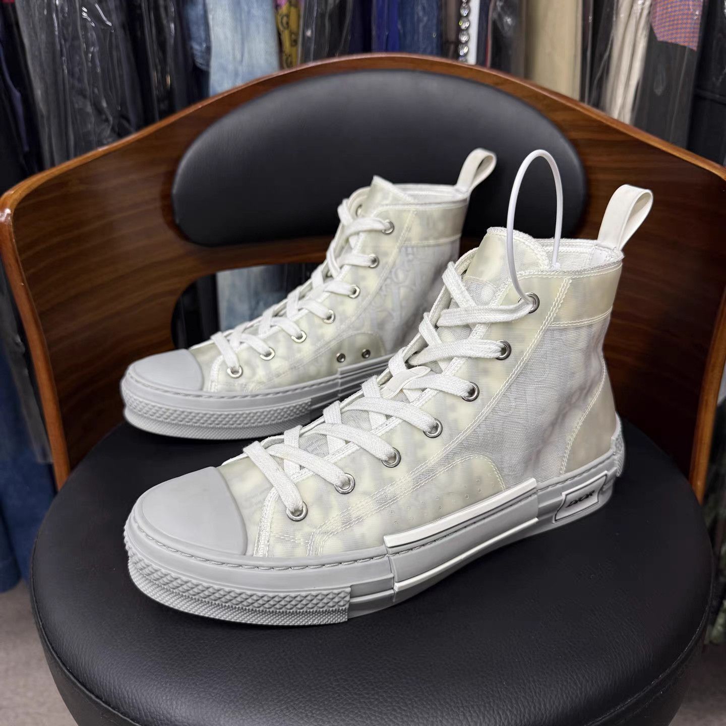 Dior × Kris Van Assche Dior Homme SS10 Backlace White Leather High