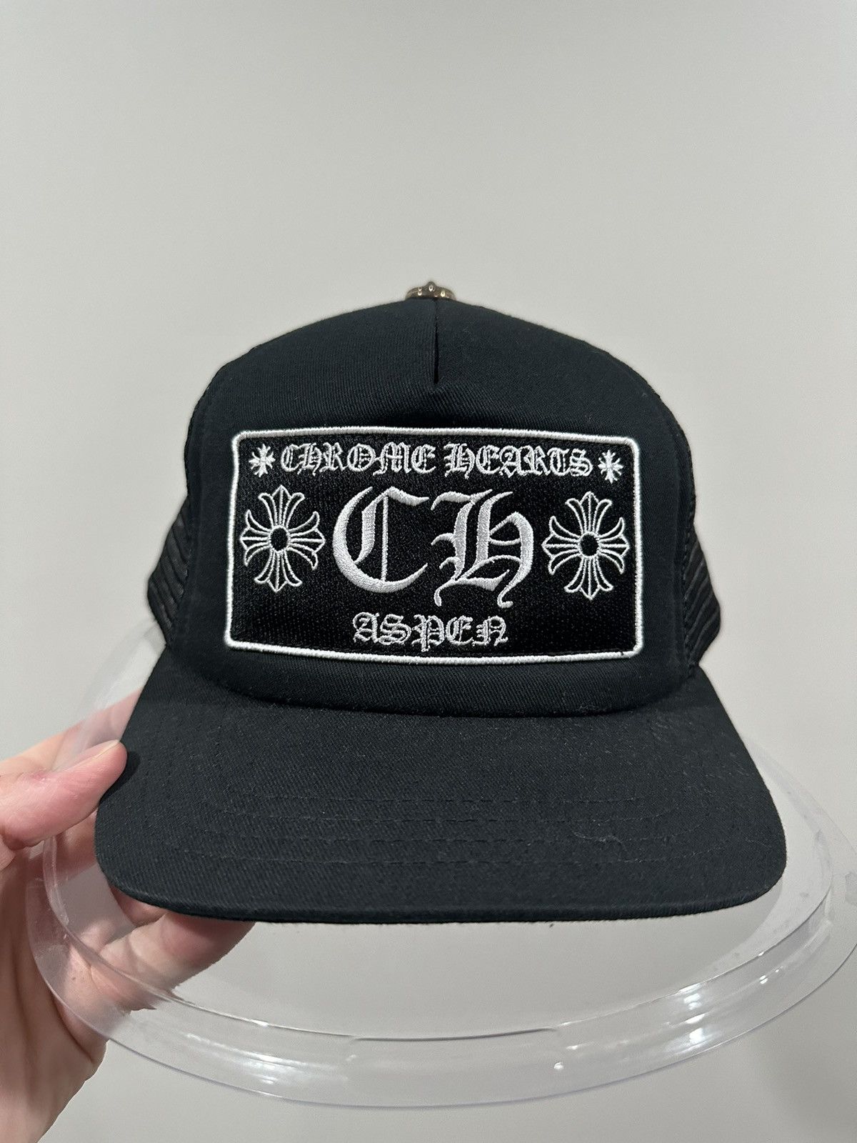 Chrome Hearts Chrome Hearts Aspen Exclusive Black Trucker Hat | Grailed