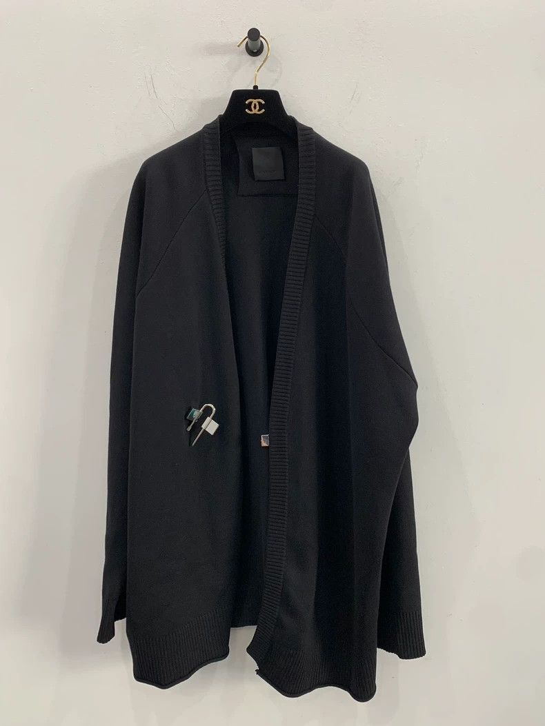 Givenchy Givenchy New mmw Silver Buckle Black Wool Cardigan Size US L / EU 52-54 / 3 - 1 Thumbnail