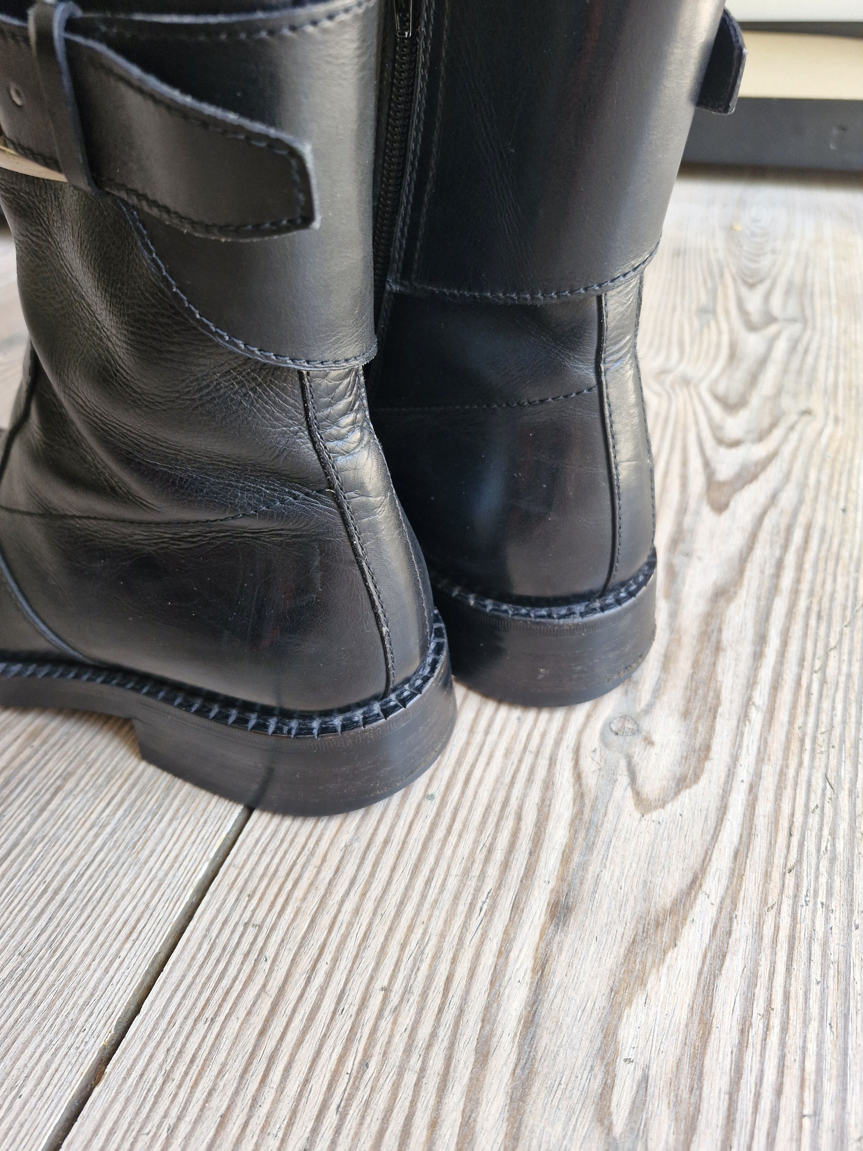 靴 Archive Prada square zip leather boots Vintage archive late 90s Prada square-toe side-zip boots