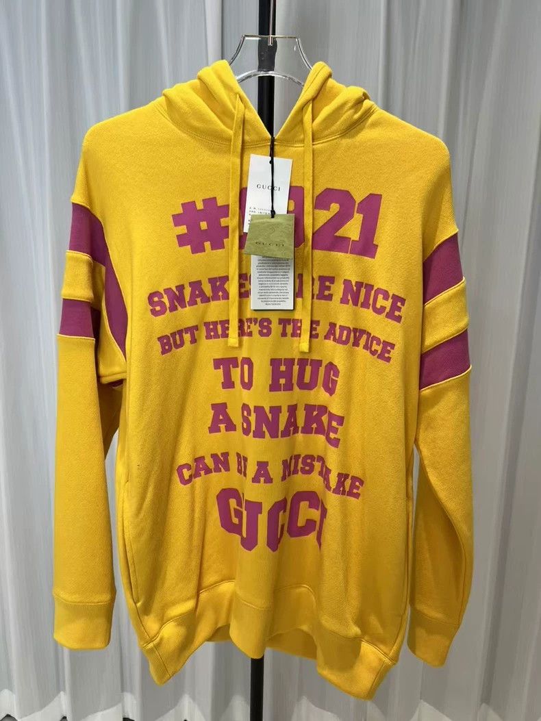 Gucci Gucci Gucci yellow letter logo hoodie 2501-Nextarrow Size US S / EU 44-46 / 1 - 1 Thumbnail