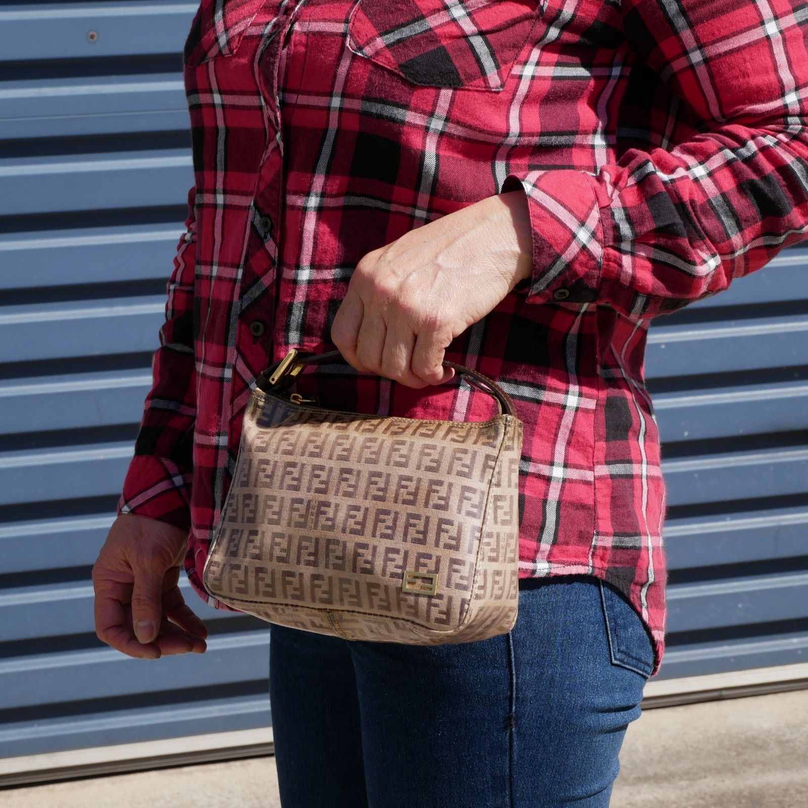 Fendi Fendi Zucca Brown Hand Bag Size ONE SIZE - 2 Thumbnail