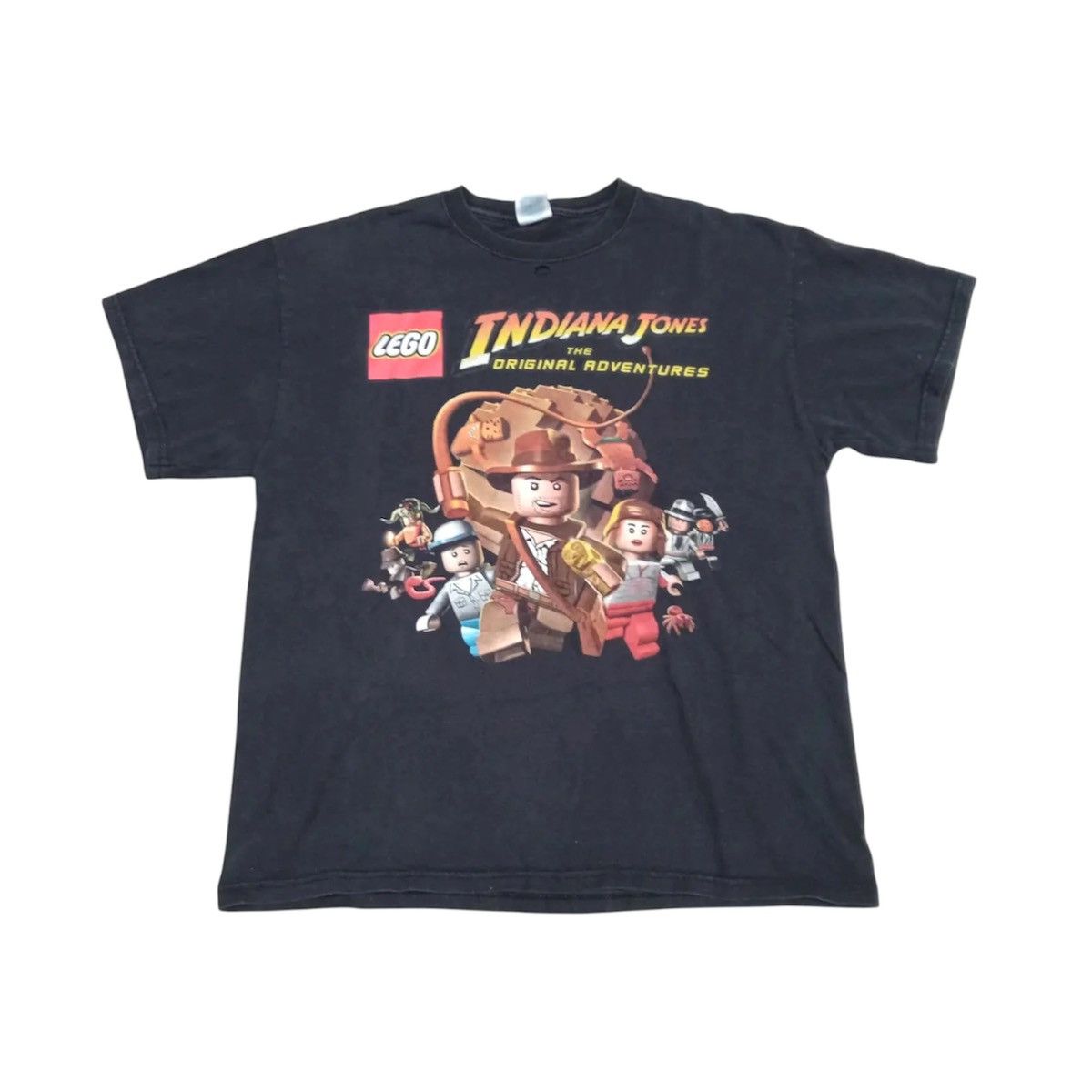 Vintage Vintage 2000s LEGO Indiana Jones Lego T-Shirt Size US L / EU 52-54 / 3 - 1 Thumbnail