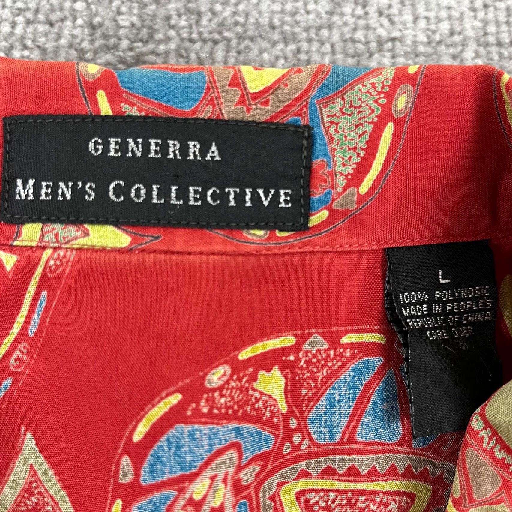 Vintage GENERRA Collective Shirt Men Large Oversized Red All Over Animal Button Up Retro Size US L / EU 52-54 / 3 - 2 Thumbnail