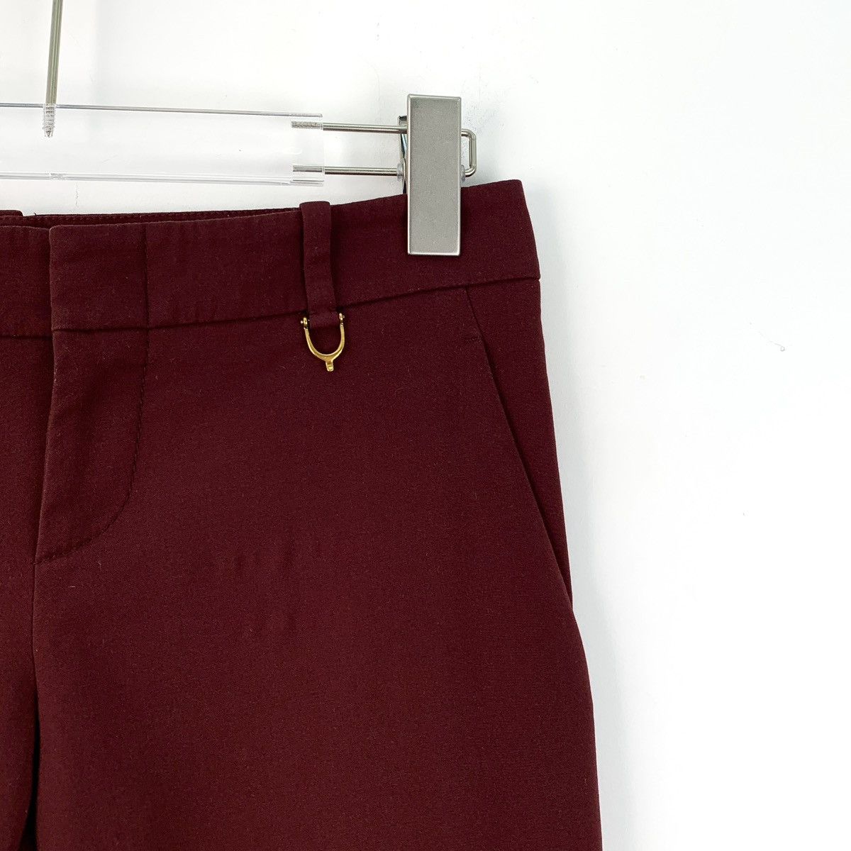 Gucci Gucci Deep Red Cotton Casual Pants K26WX Size 26" / US 2 / IT 38 - 3 Thumbnail