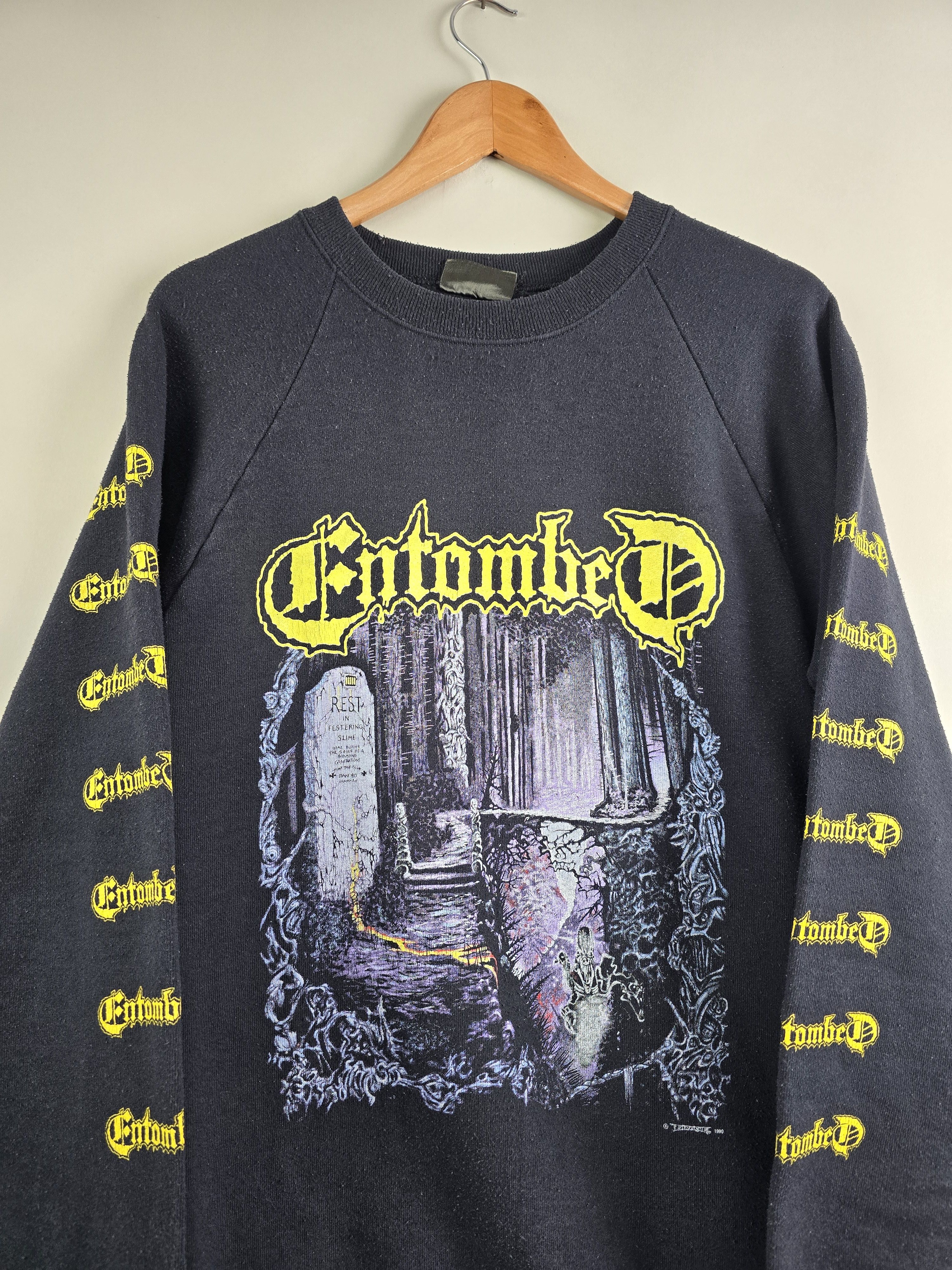 Band Tees 1990 Entombed Left Hand Path Crew neck XL 22" 30" Size US XL / EU 56 / 4 - 2 Thumbnail