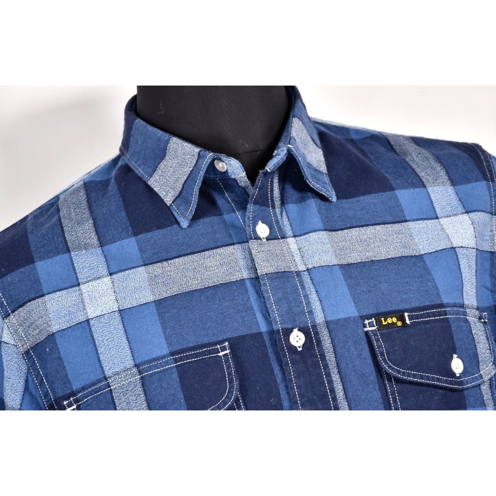 Lee LEE 101 Men’s Plaid Blue Shirt Long Sleeve L Button-Up Casual Shirt Size US L / EU 52-54 / 3 - 5 Thumbnail