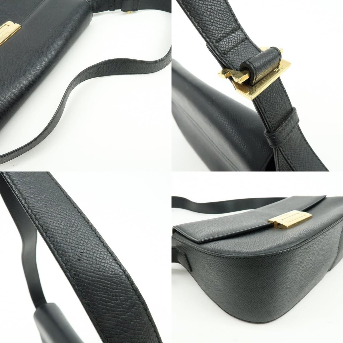 Salvatore Ferragamo Ferragamo Calfskin Shoulder Bag Black Size ONE SIZE - 4 Thumbnail