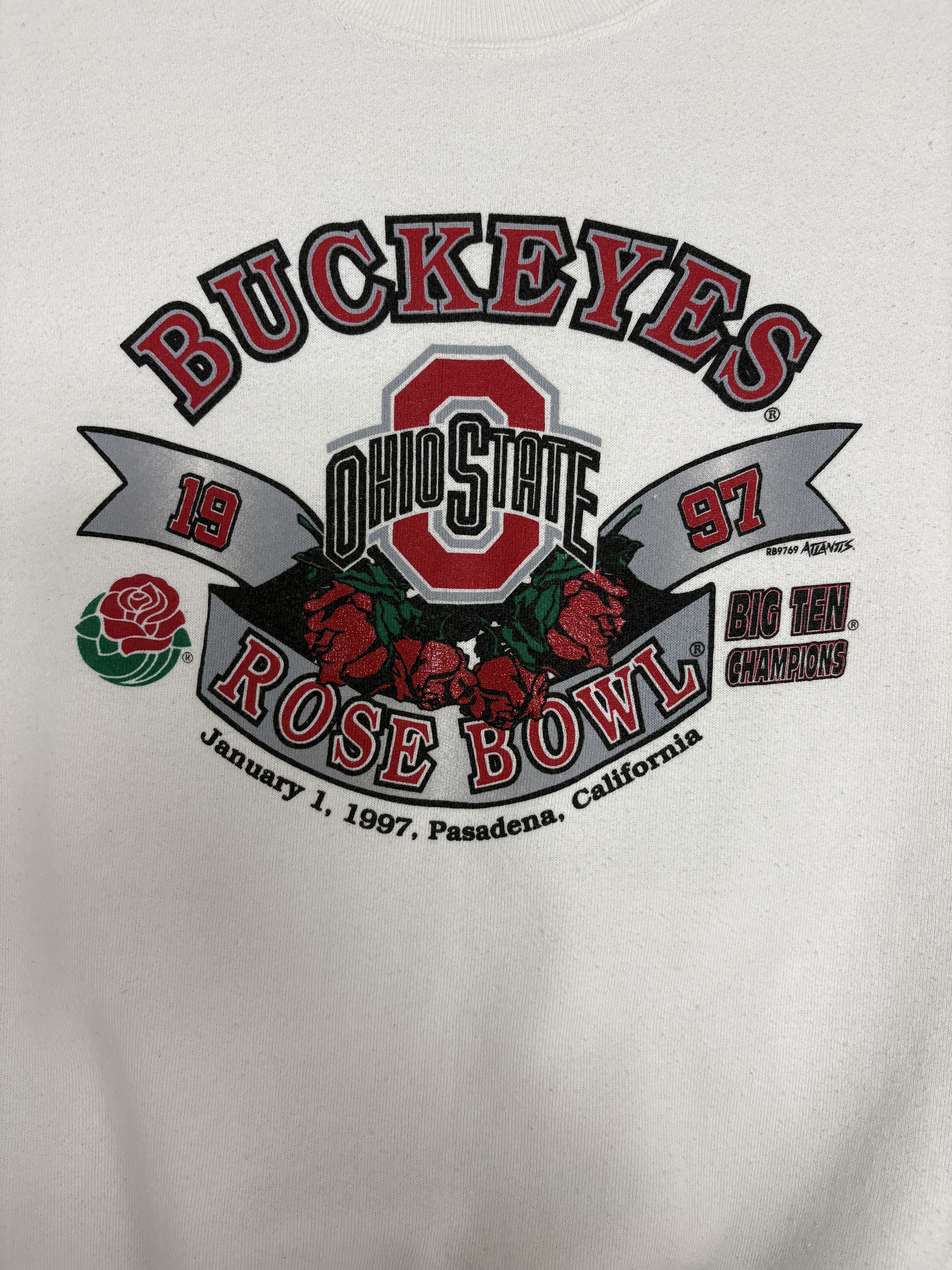 Vintage Ohio State Buckeyes Rose Bowl 1997 Vintage White Crewneck Size US XL / EU 56 / 4 - 2 Thumbnail