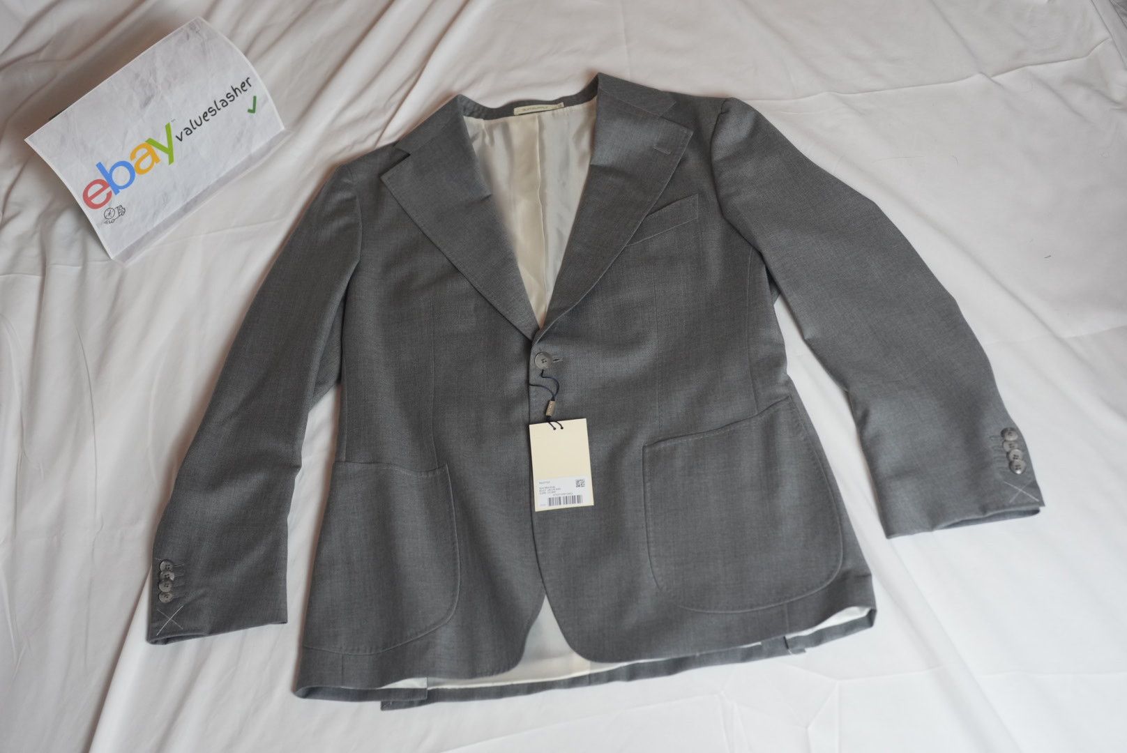 image of Suitsupply Mid Grey Perennial Lazio Suit, Men's (Size 44S)