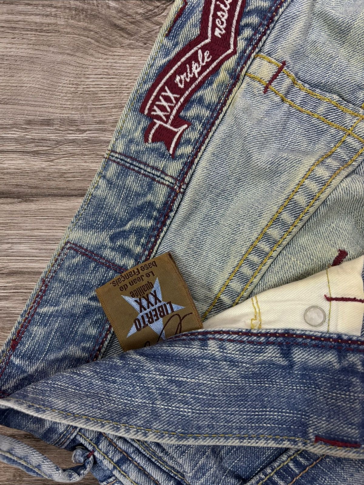 Seditionaries Liberto XXX Cross Paint Grunge Distress Jeans Size US 34 / EU 50 - 9 Thumbnail