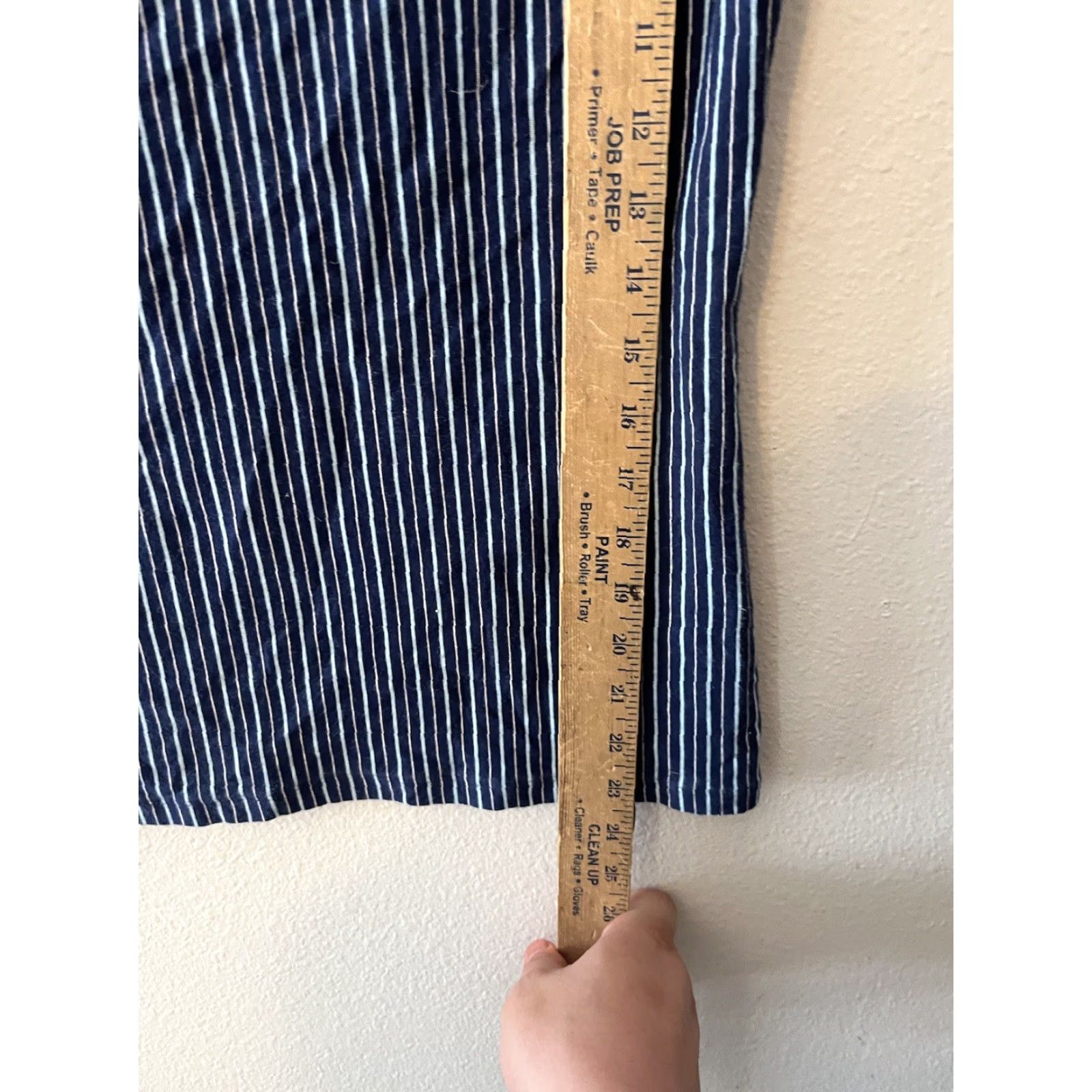 Ann Taylor Ann Taylor Loft Womens Blouse Shirt Cap Sleeve Blue Stripe M Size M / US 6-8 / IT 42-44 - 4 Thumbnail