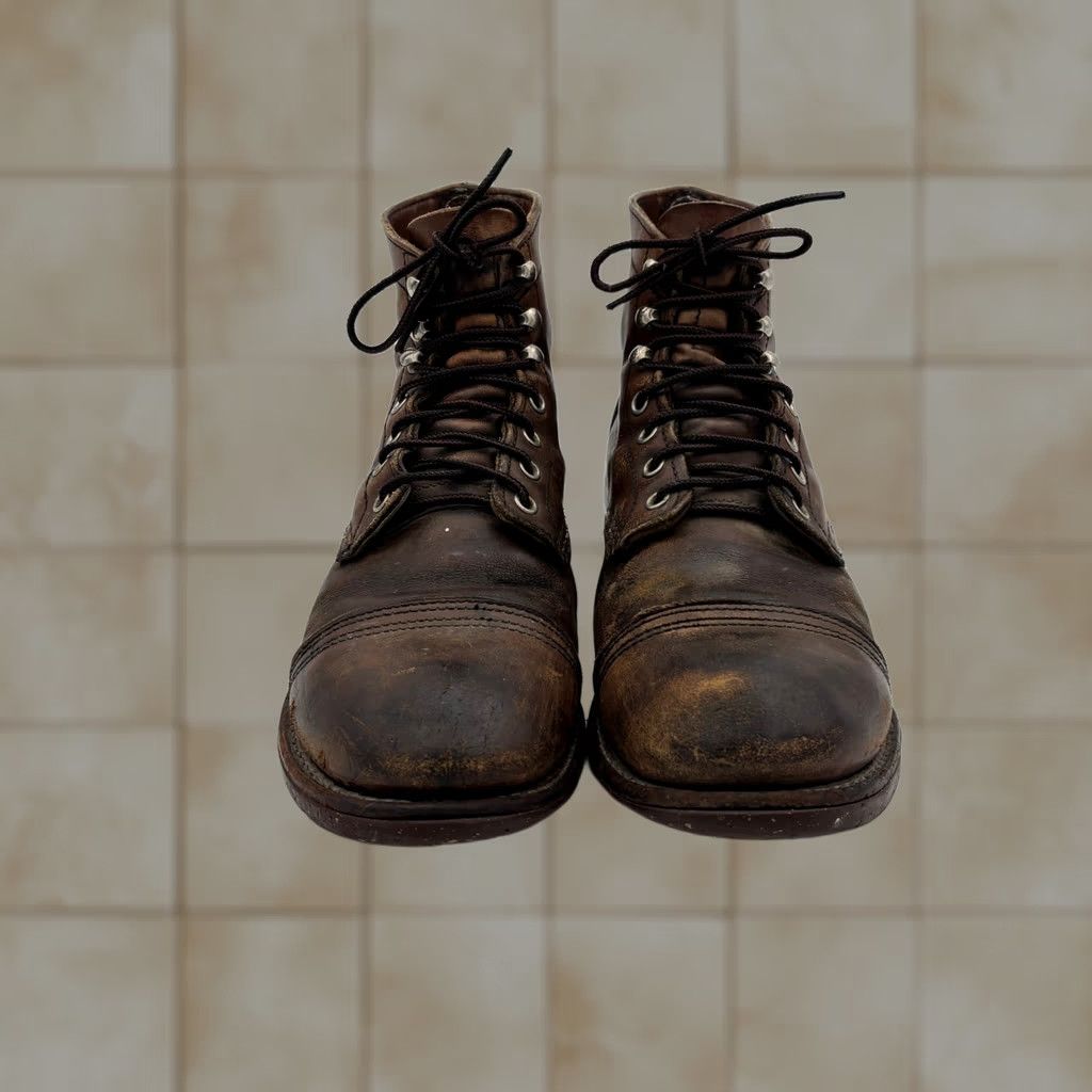 Red Wing Red Wing Work Boots Men's 7.5D Workwear Leather 6 Inch Iron Ranger Combat Brown Size US 8 / EU 41 - 1 Thumbnail