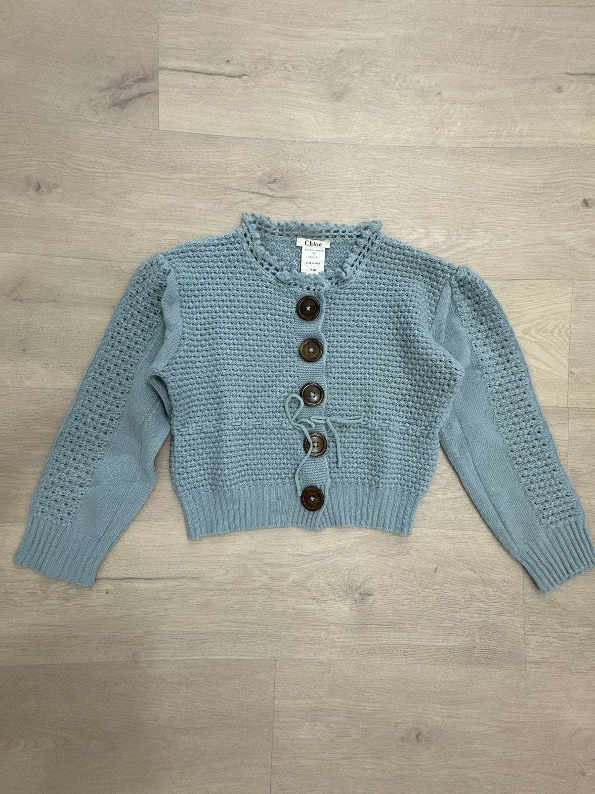 image of Chloe Fall 2004 Cardigan in Blue, Women's (Size Medium)