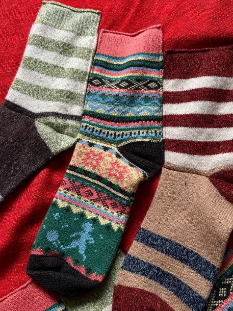 Ne-Net Ne-net Asymmetric Structural Sock Patchwork Scarf / Shawl Size ONE SIZE - 6 Thumbnail