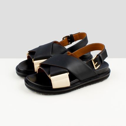 Marni o1w1db11225 Leather Sandals in Black Size US 6 / IT 36 - 2 Thumbnail