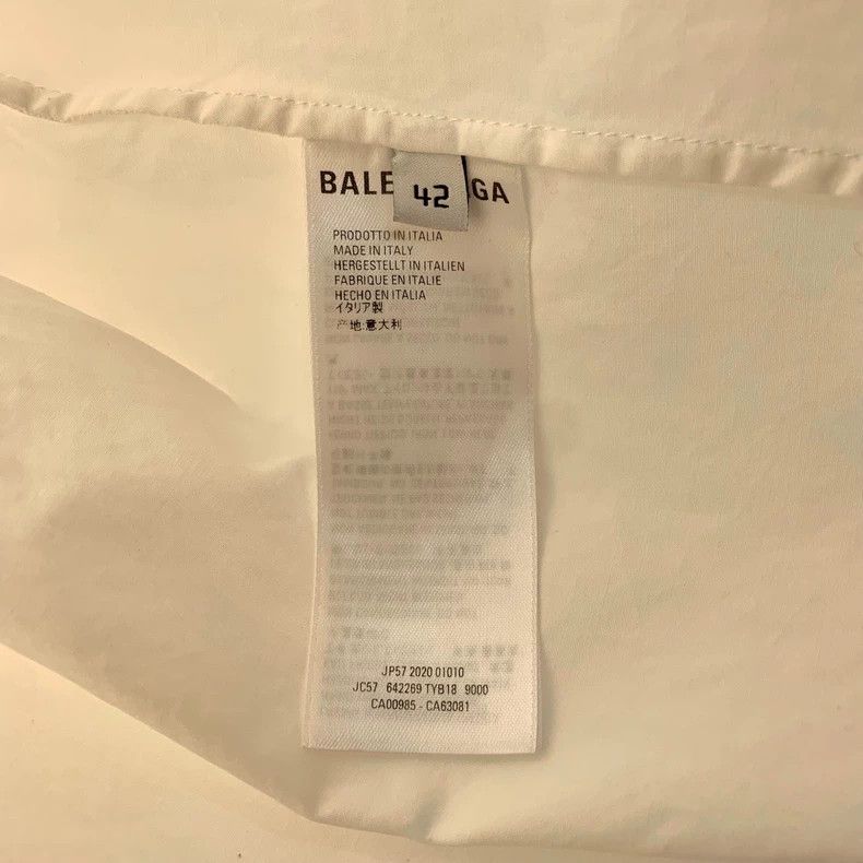 Balenciaga Balenciaga Letter Pattern Printed Collar Long Sleeve Shirt Size US XS / EU 42 / 0 - 4 Thumbnail