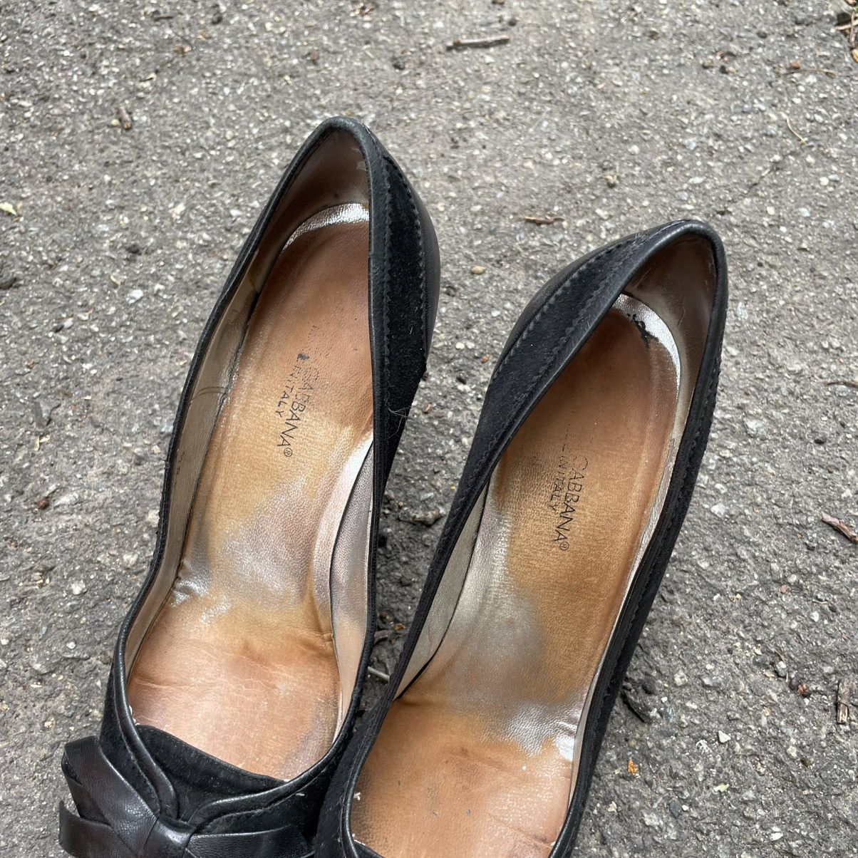 Dolce & Gabbana 39.5 Dolce Gabbana Black Leather Sling Heels Pumps slip shoe Size US 8.5 / IT 38.5 - 8 Thumbnail