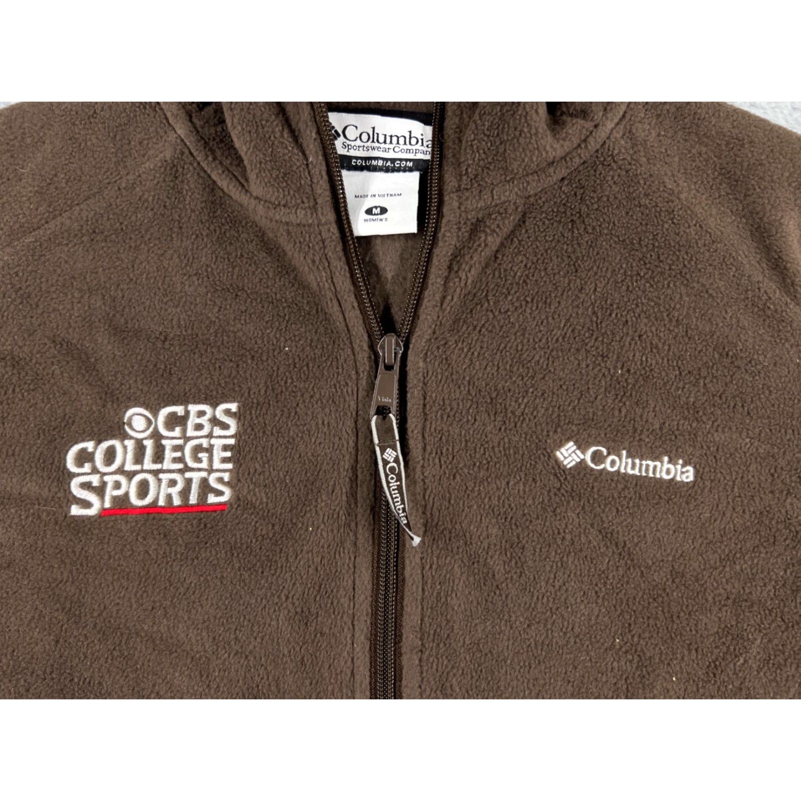 CB Sports Columbia Hoodie Womens Medium Brown Full Zip Logo Sports Activewear Men’s? Size M / US 6-8 / IT 42-44 - 6 Thumbnail