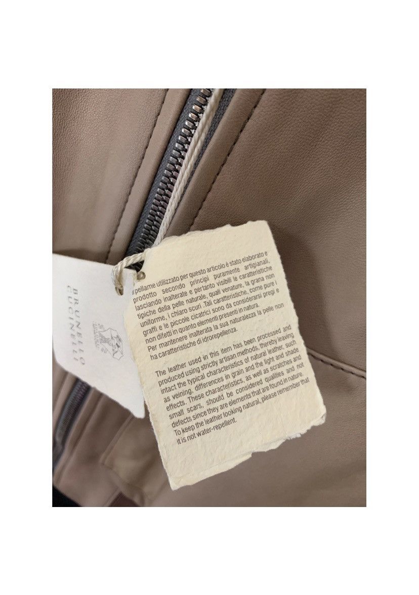 Brunello Cucinelli Brunello Cucinelli 🇮🇹 Napa leather reversible bomber L NWT Size US L / EU 52-54 / 3 - 8 Thumbnail