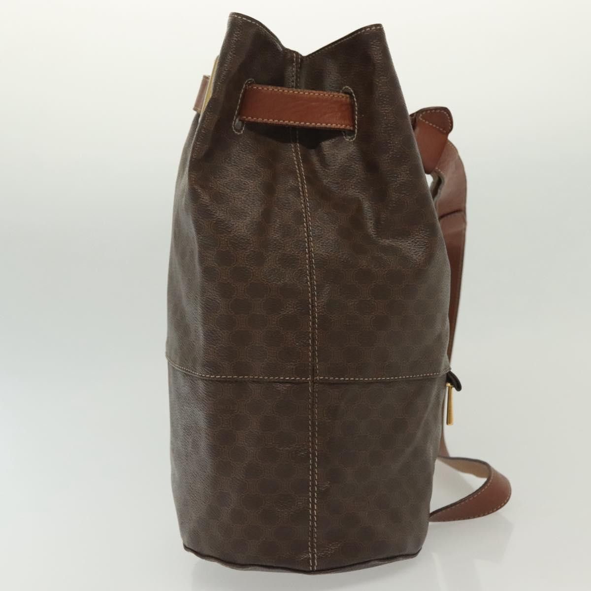 Celine CELINE Macadam Canvas Shoulder Bag Pvc Leather Brown Gold Size ONE SIZE - 4 Thumbnail