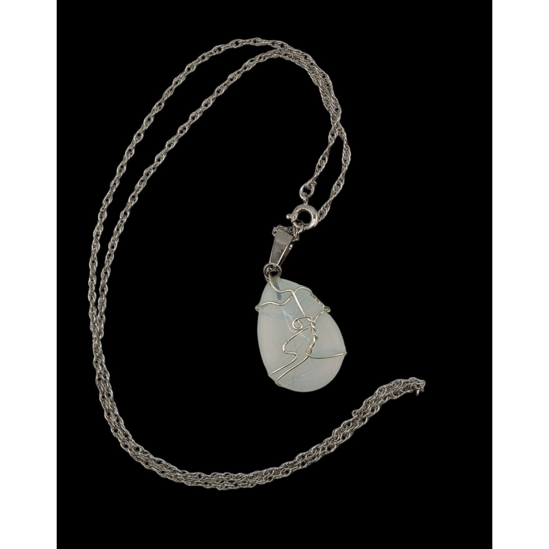 Handmade Handmade Witchy Moonstone Pendant Necklace With Sterling Sil Size ONE SIZE - 3 Thumbnail