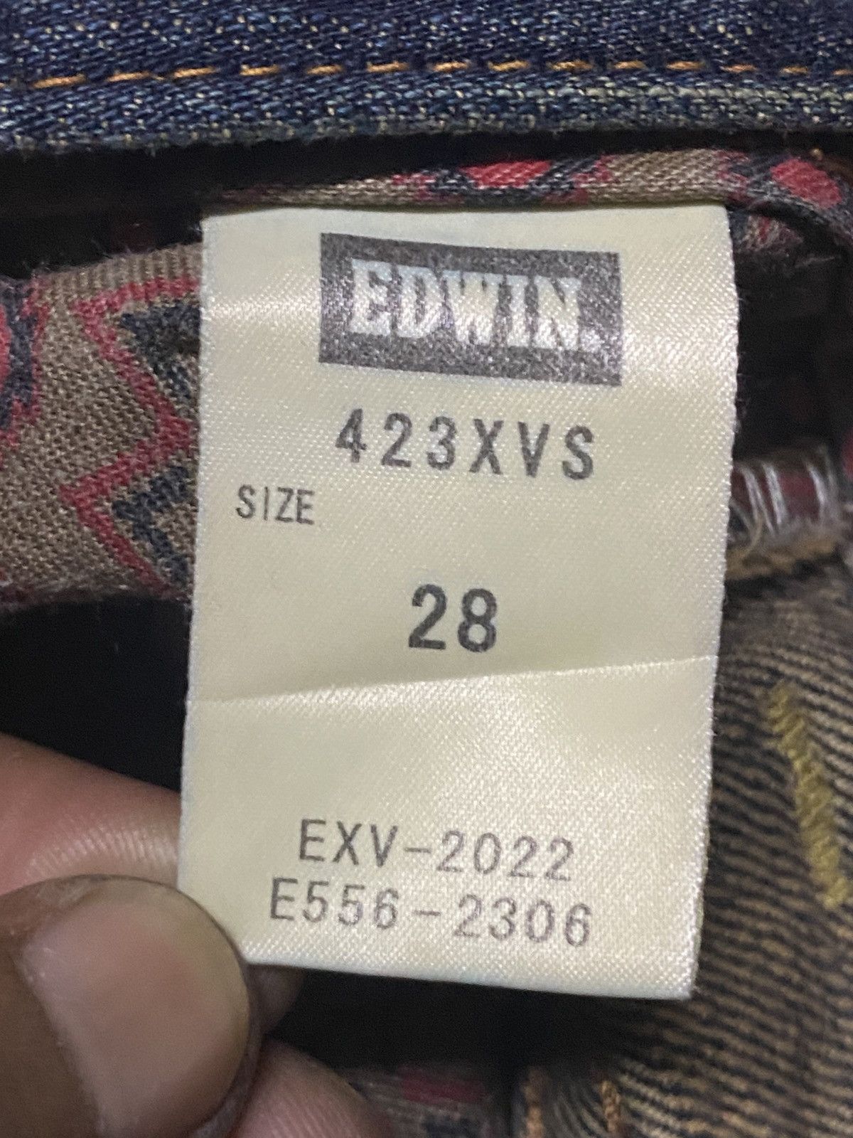 Edwin Vintage Edwin XV Mud Wash Honeycomb Distressed Loose Jeans Size US 31 - 20 Thumbnail