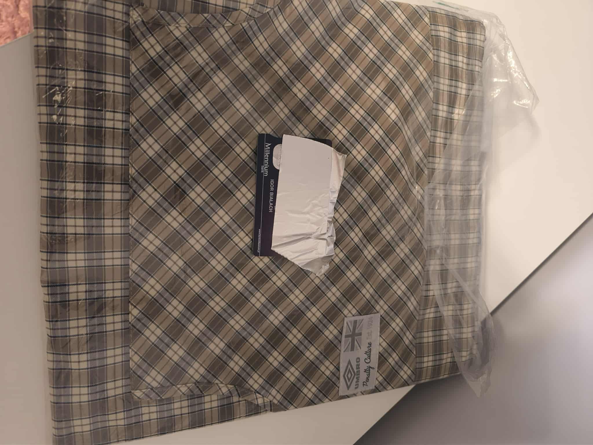 Slam Jam × Umbro Umbro Penalty Culture Masked Hood Plaid Shirt in Brown Beige Size US M / EU 48-50 / 2 - 3 Thumbnail