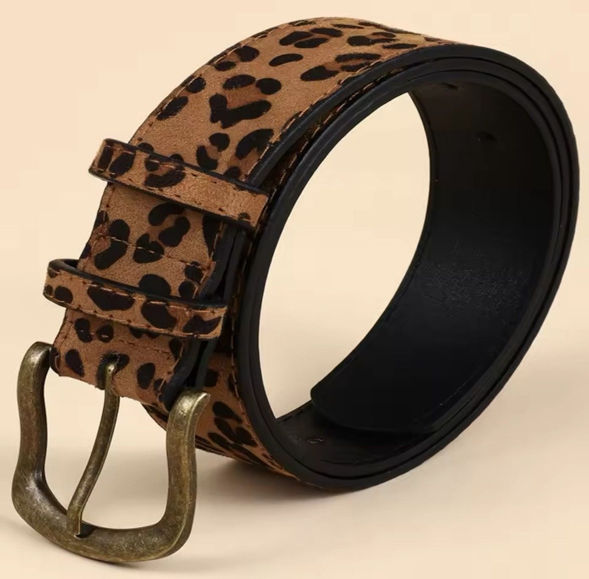 Japanese Brand 2000s leopard cheetah print belt Size 32 - 4 Thumbnail