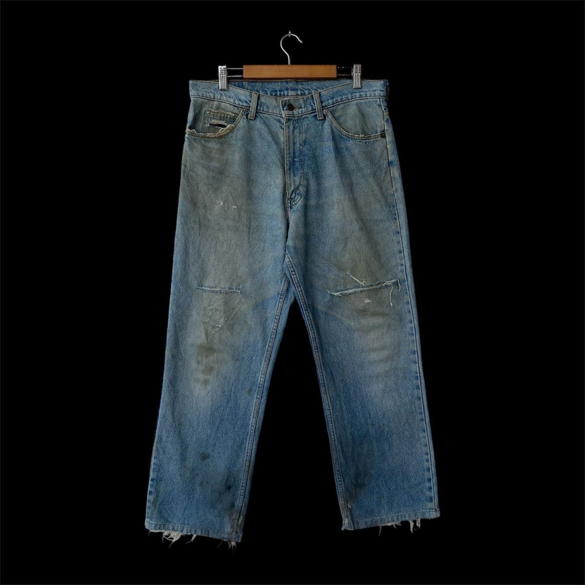 Levi's Vintage 90s Levi's 210 Orange Tab Denim Jeans Thrashed Size US 34 / EU 50 - 1 Thumbnail
