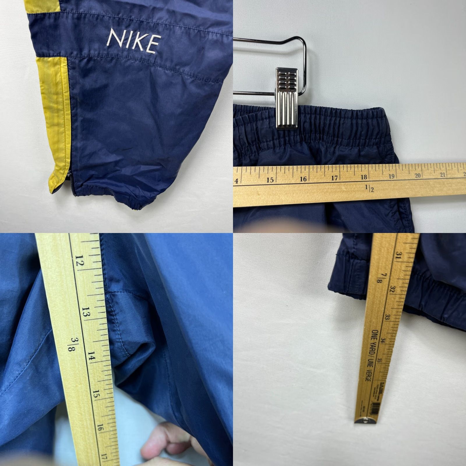 Nike VINTAGE Nike Swoosh Windbreaker Pants XL Blue 90s Track Pants Mens Regular Size US 36 / EU 52 - 8 Thumbnail