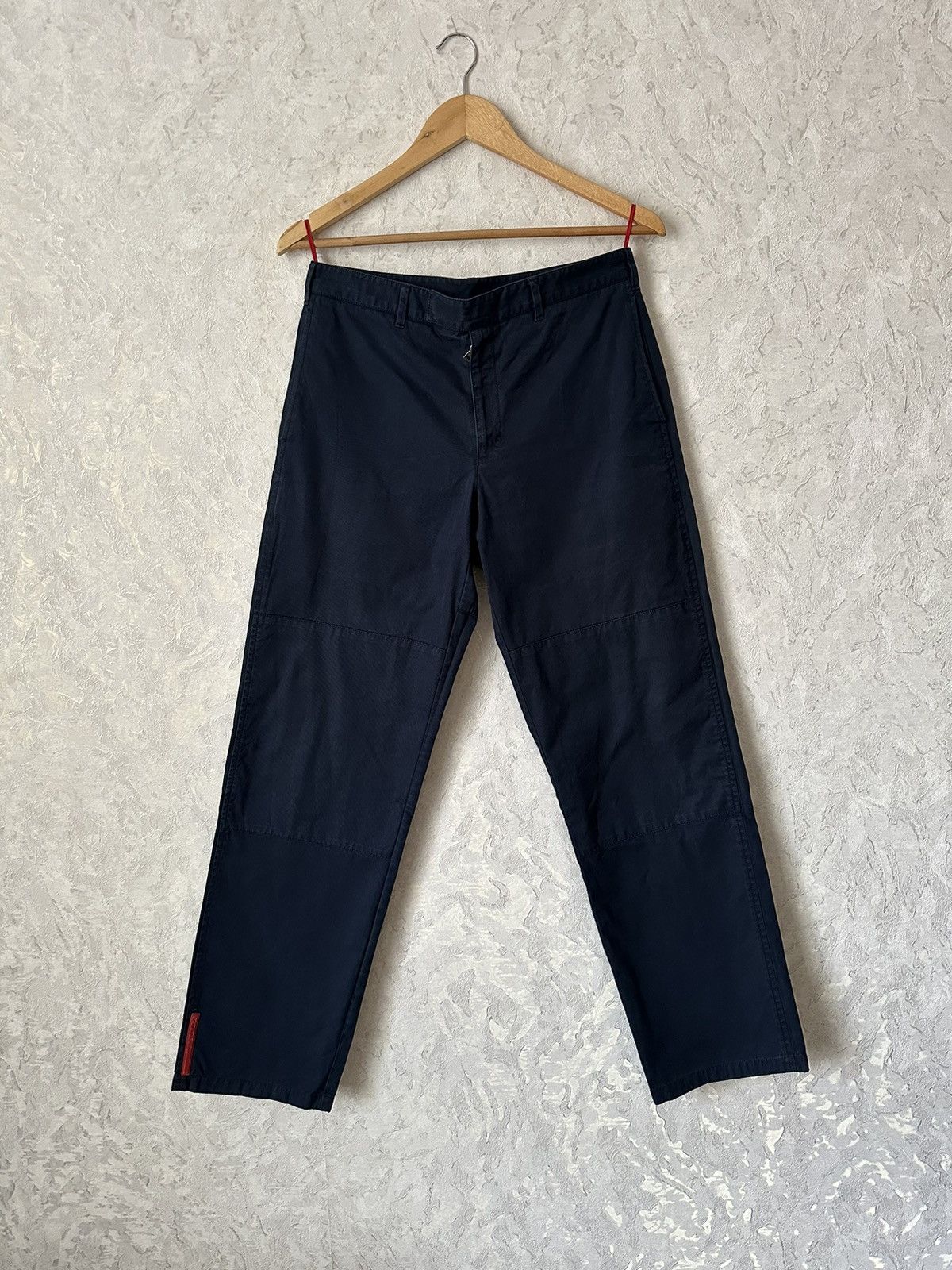 Prada vintage red tab logo casual pants