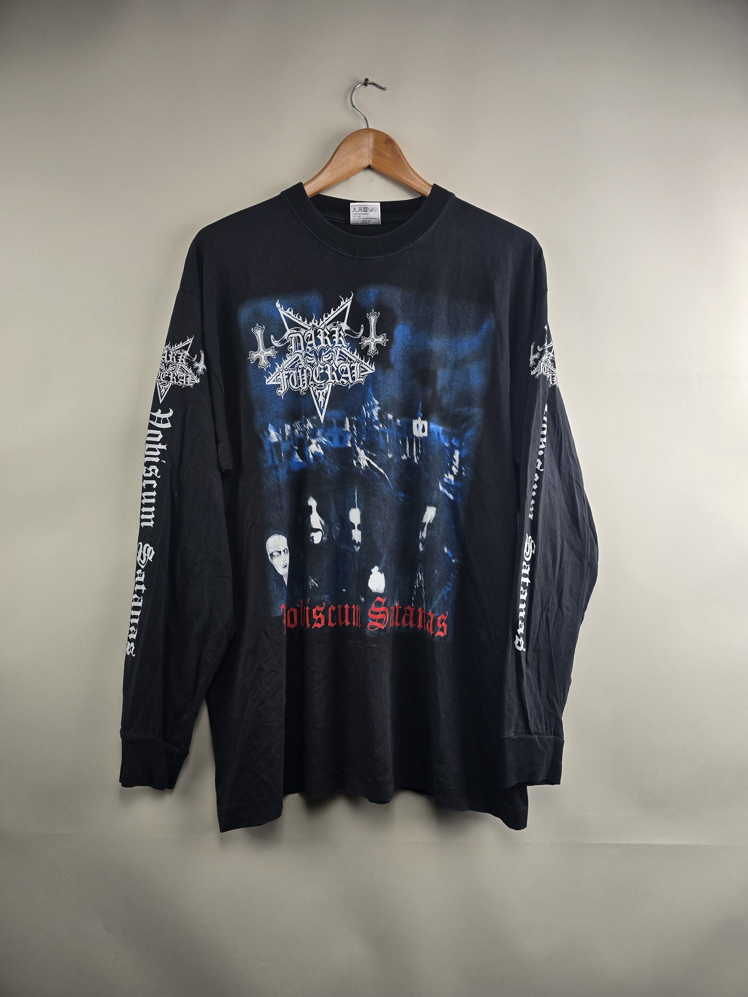 Band Tees × Vintage 1998 Dark Funeral Vobiscum Satanas Long-sleeved XL 23" 30" Size US XL / EU 56 / 4 - 8 Thumbnail