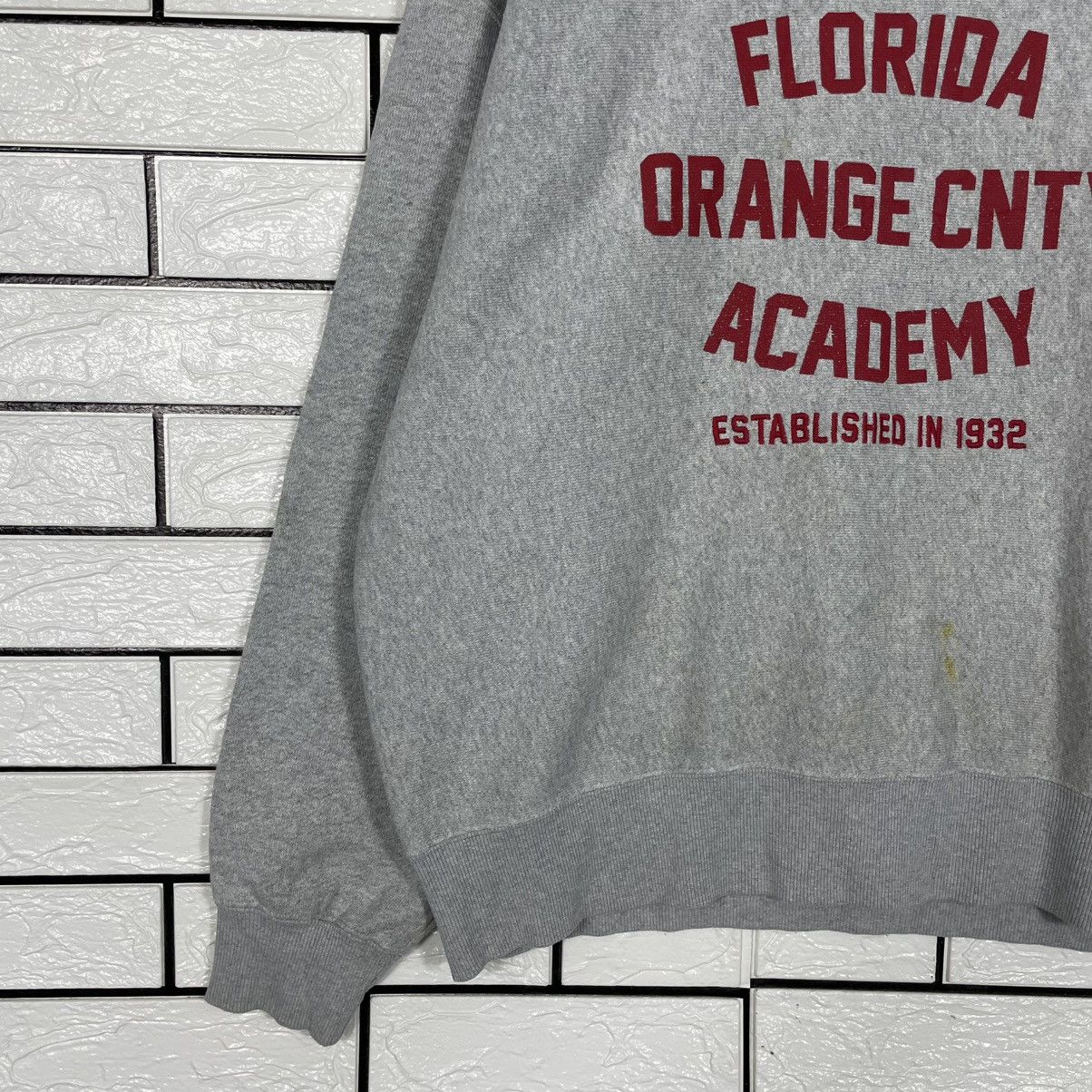 Japanese Brand Florida Orange CNTY Academy Sweatshirt Size US L / EU 52-54 / 3 - 3 Thumbnail